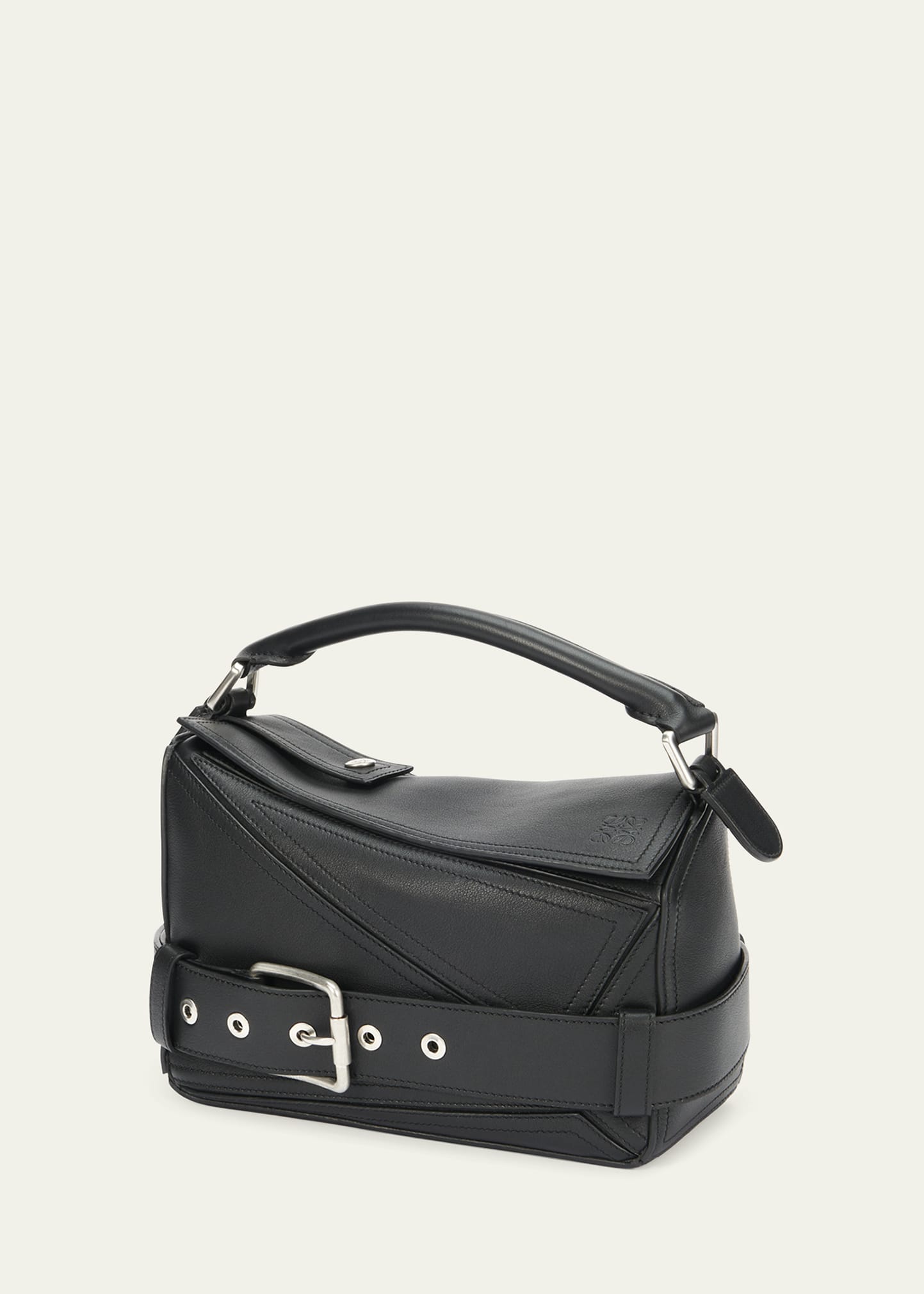 Loewe Puzzle Biker Top-Handle Bag in Shiny Leather