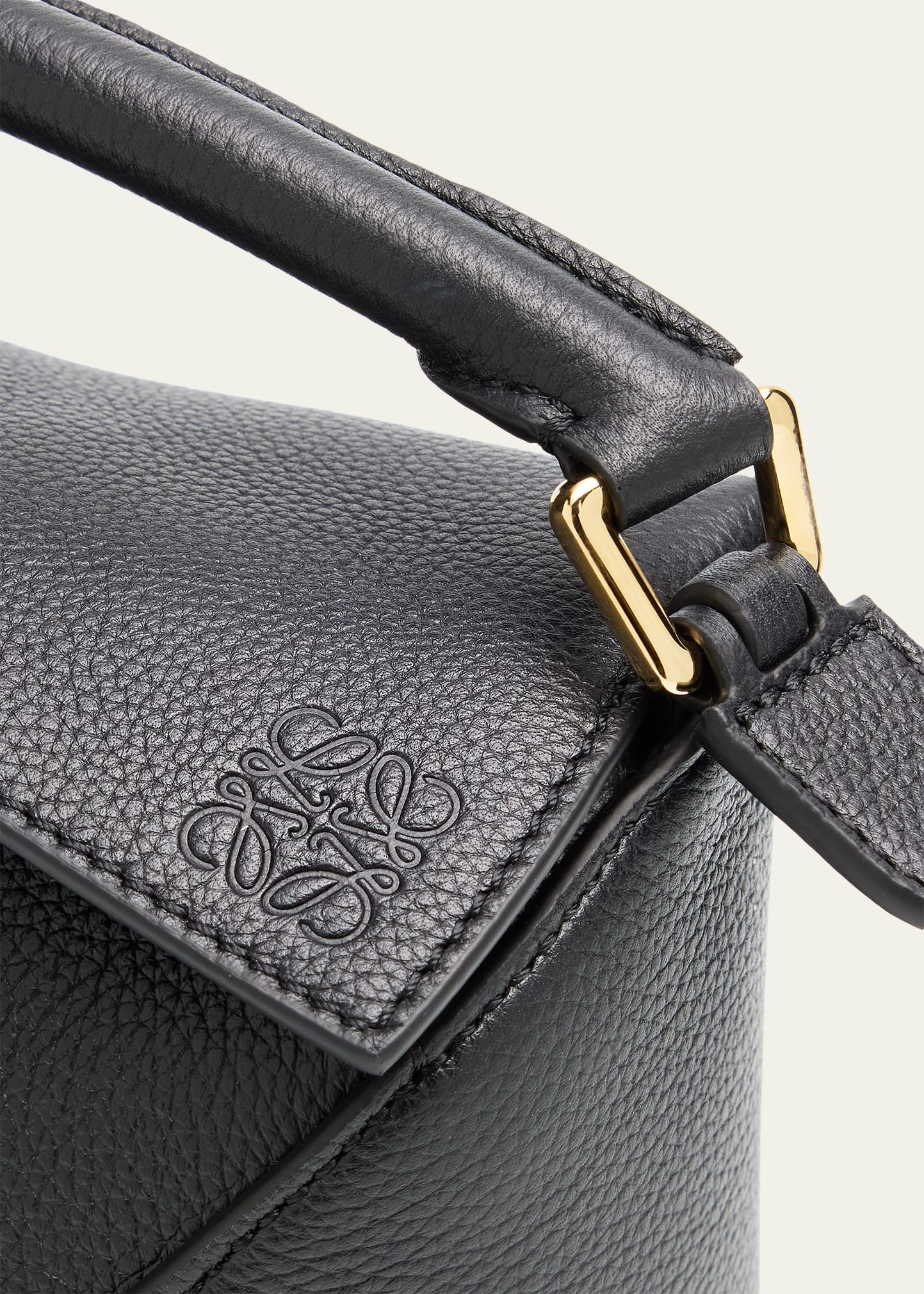 Loewe Puzzle Edge Mini Top-Handle Bag in Grain Leather - Bergdorf