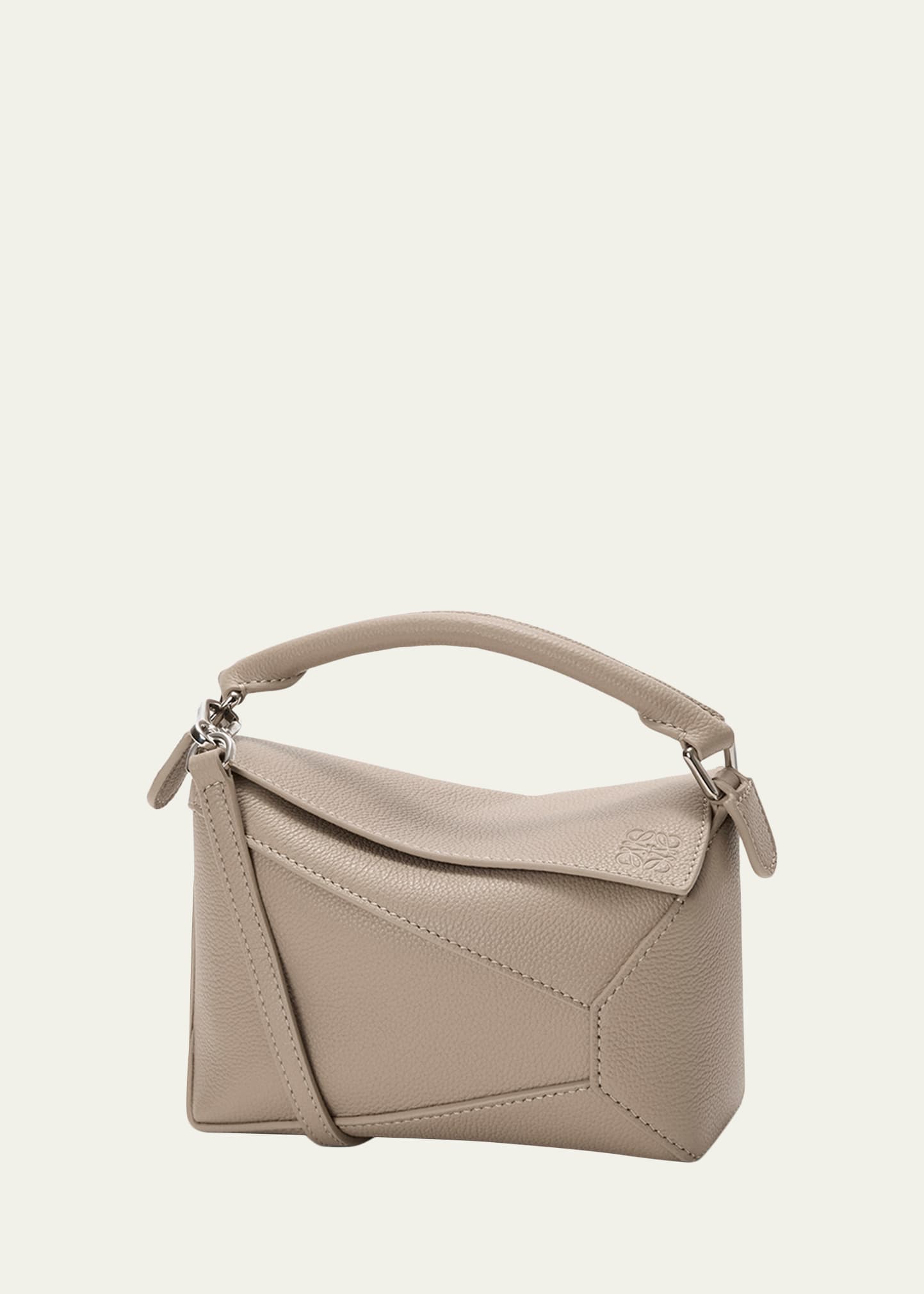Loewe Puzzle Edge Mini Top-Handle Bag in Grain Leather - Bergdorf