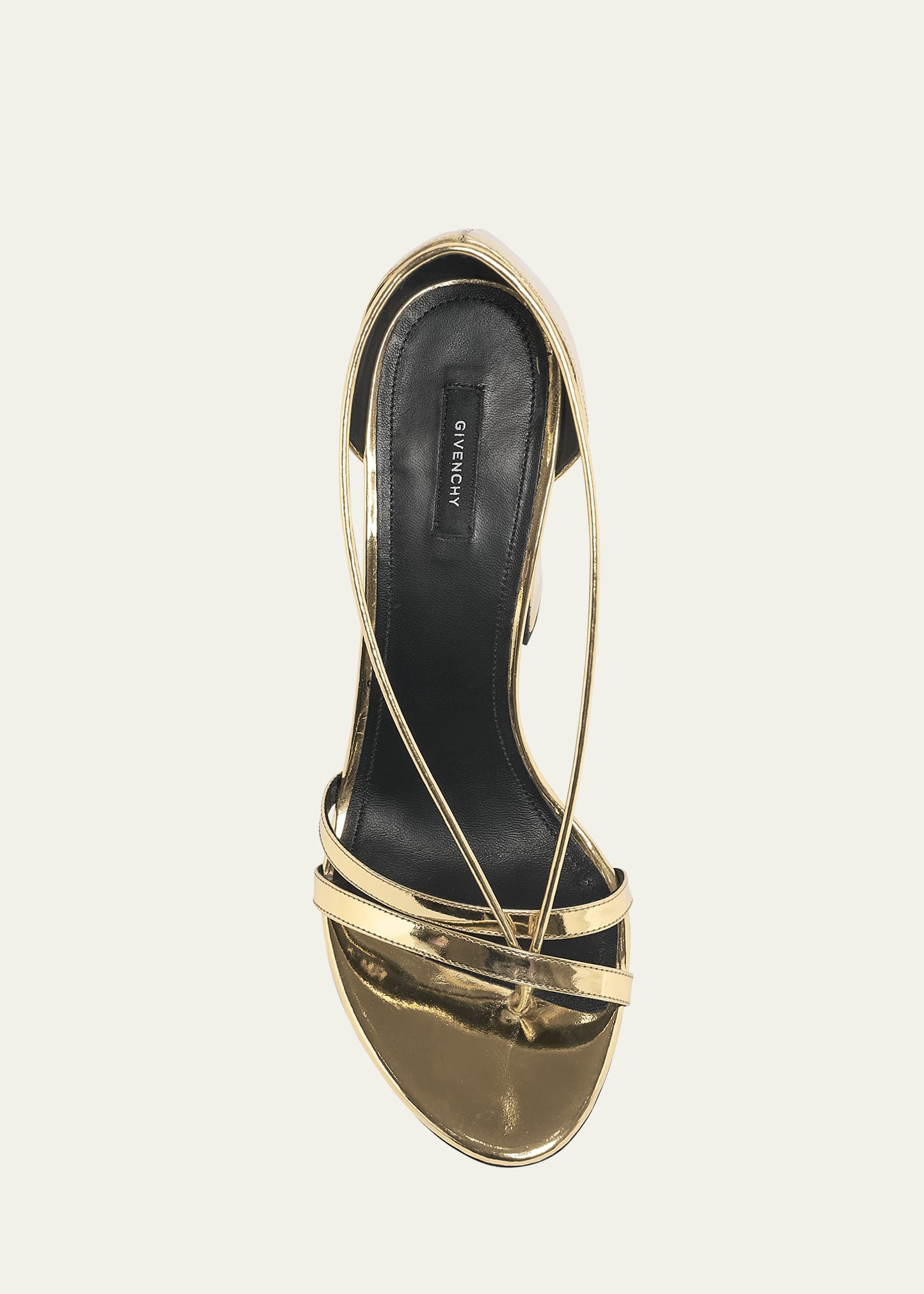 ジョシュ Givenchy Metallic Leather Dual-Strap Block-Heel Sandals