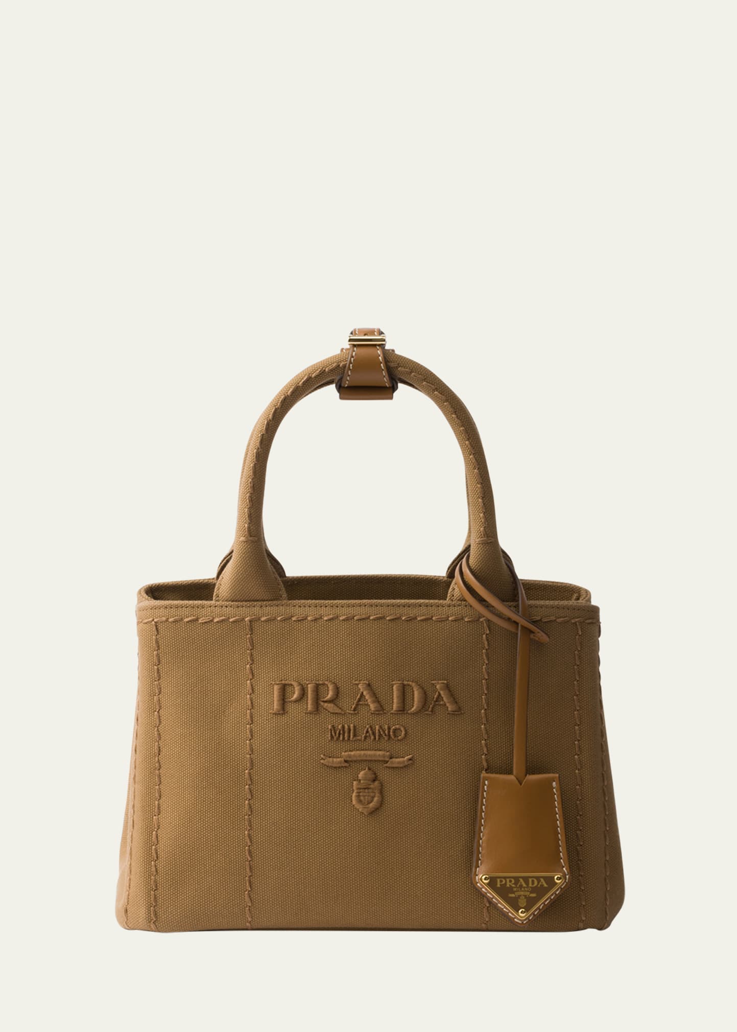 PRADA canvas leather hand bag 【公式通販】
