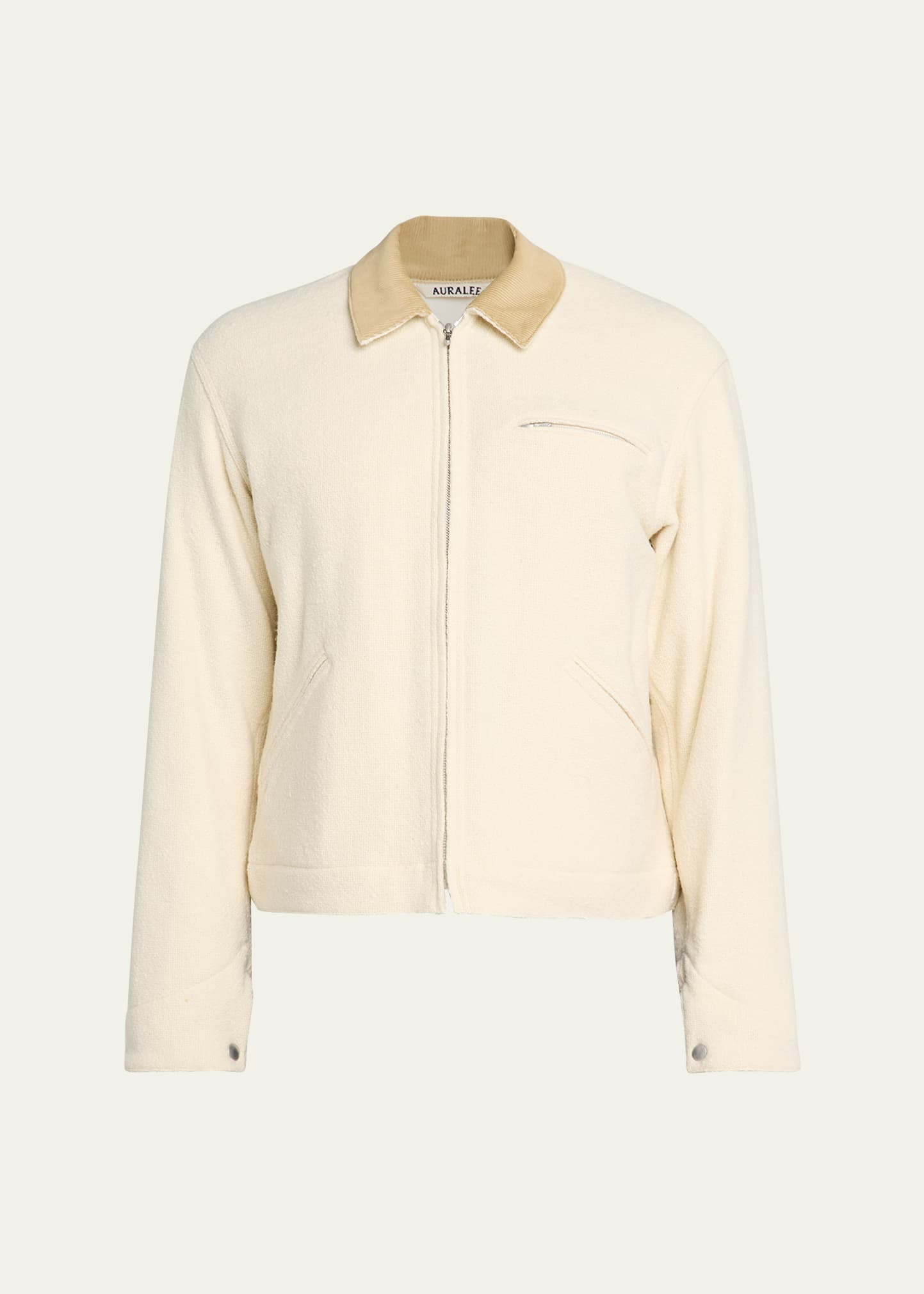 AURALEE Men's Blouson Tweed Zip Jacket - Bergdorf Goodman