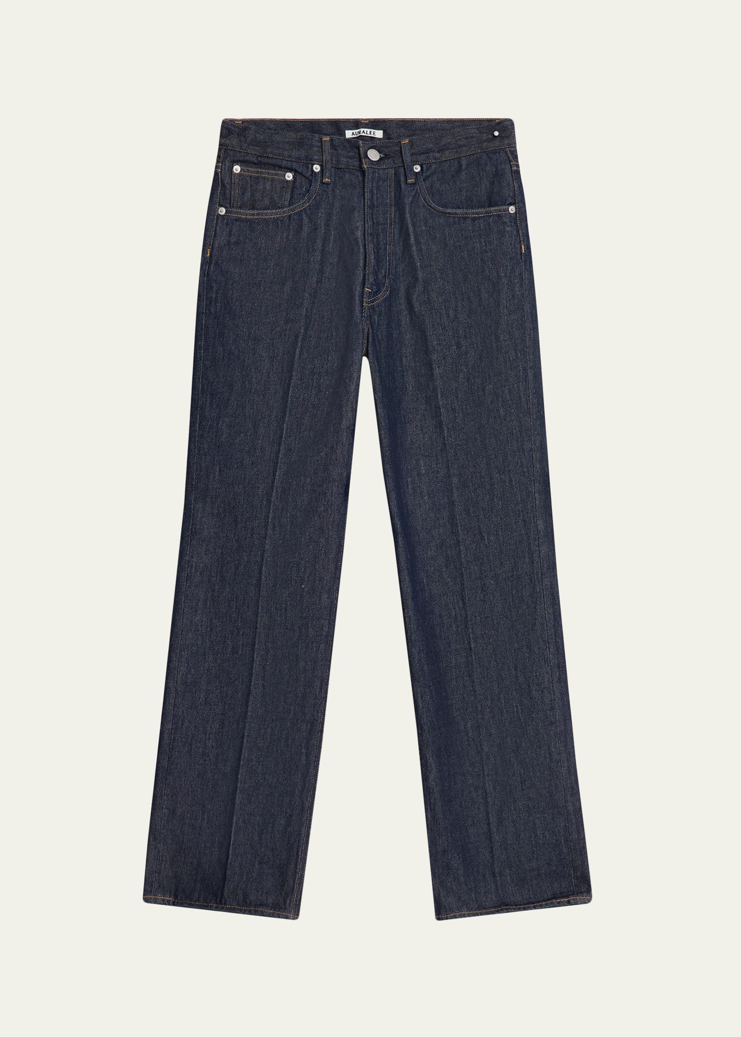 AURALEE Men's Indigo Wash Hard-Twist Denim Jeans - Bergdorf Goodman