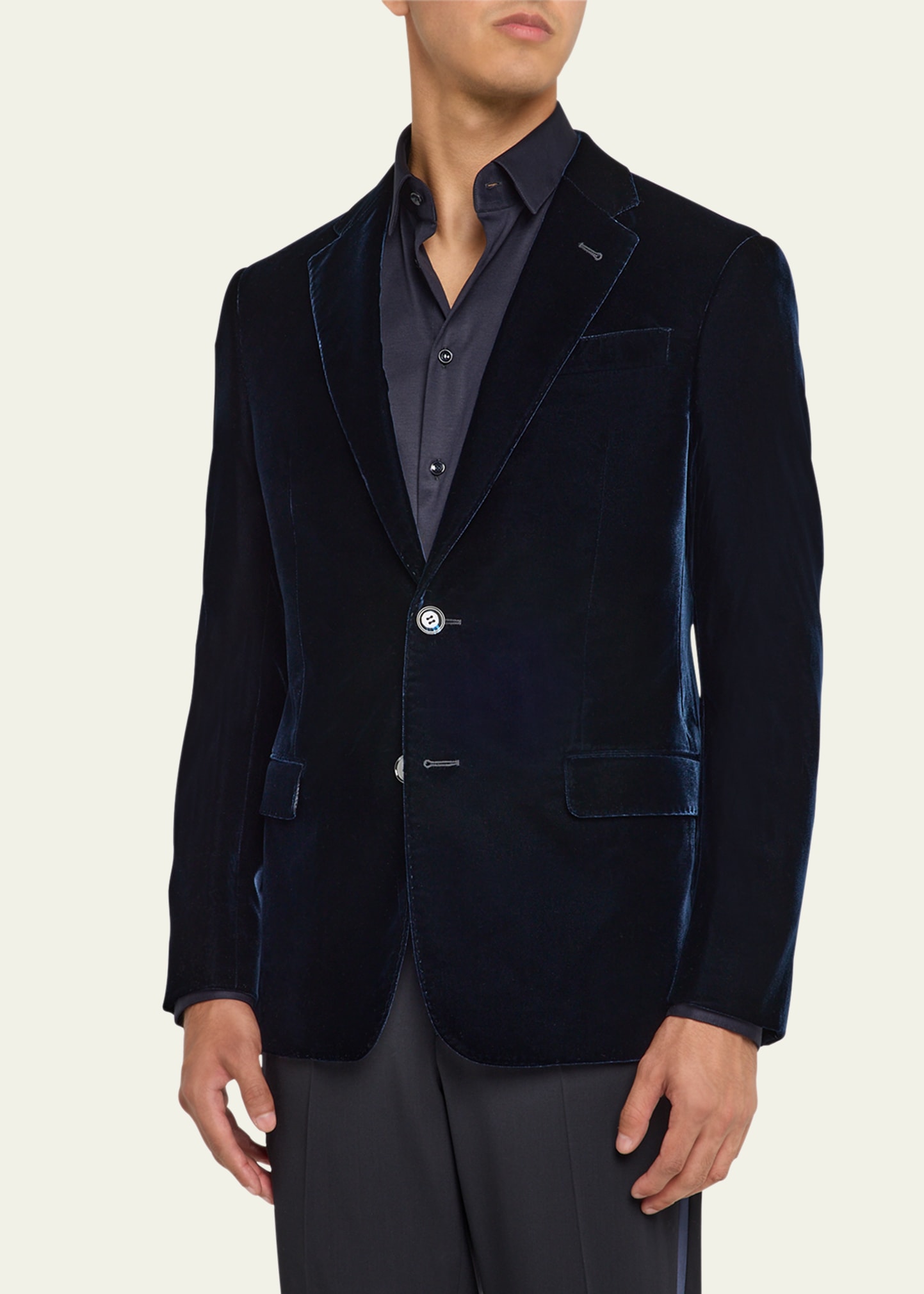 Giorgio Armani Men's Velvet Notch Lapel Dinner Jacket - Bergdorf