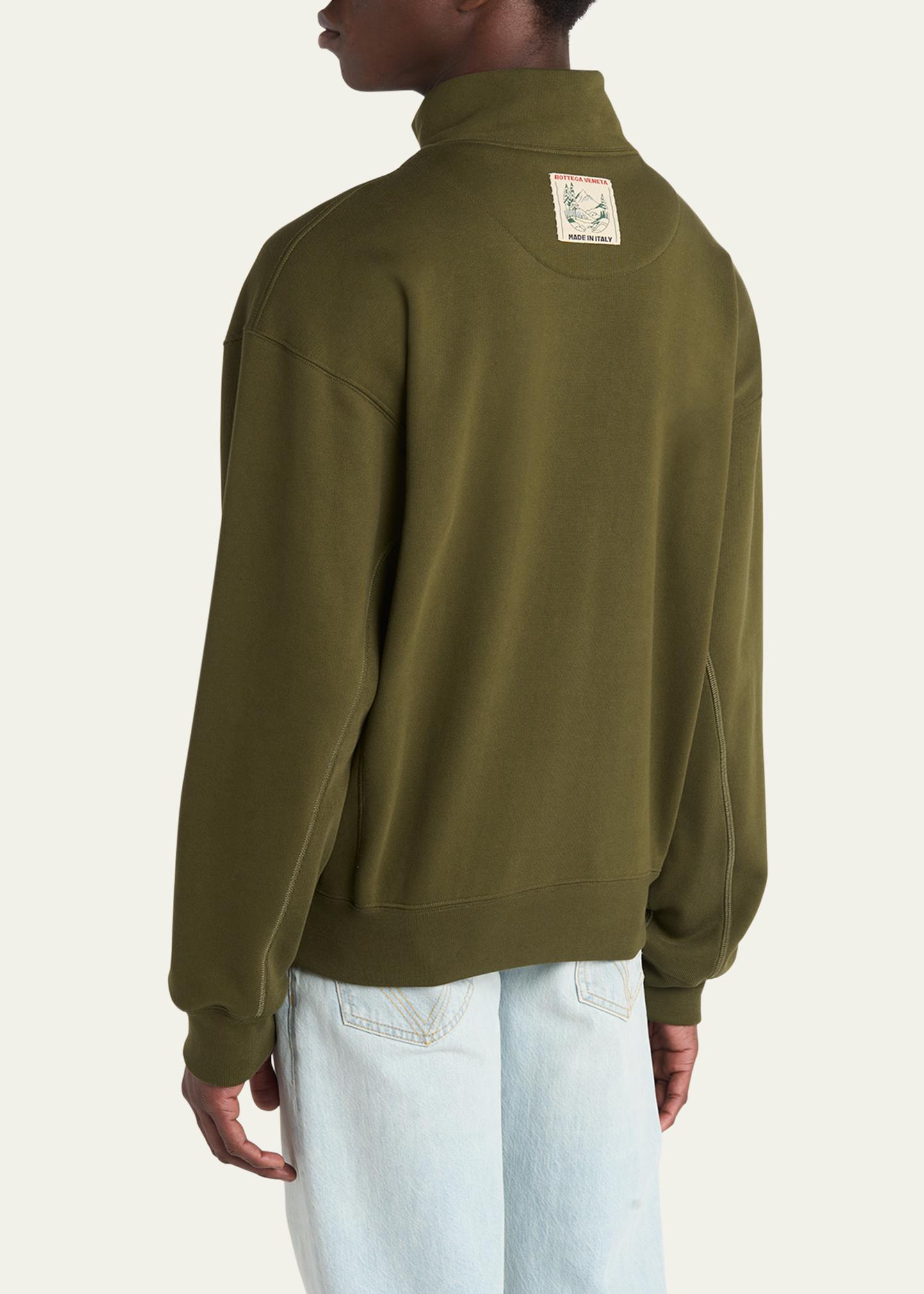 Bottega Veneta Men's Quarter-Zip Sweatshirt - Bergdorf Goodman