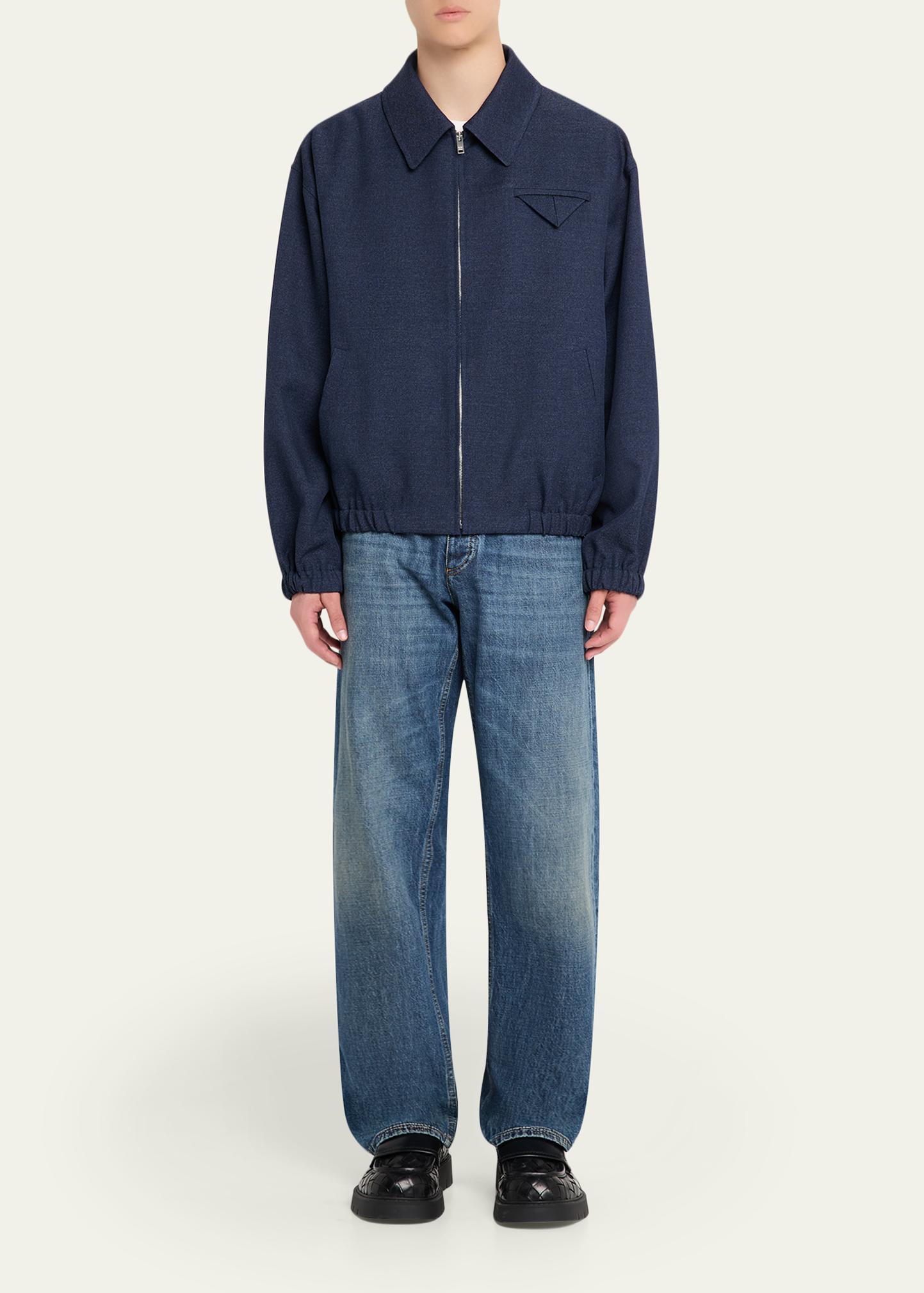 Bottega Veneta Men's Wool Triangle-Pocket Blouson - Bergdorf Goodman