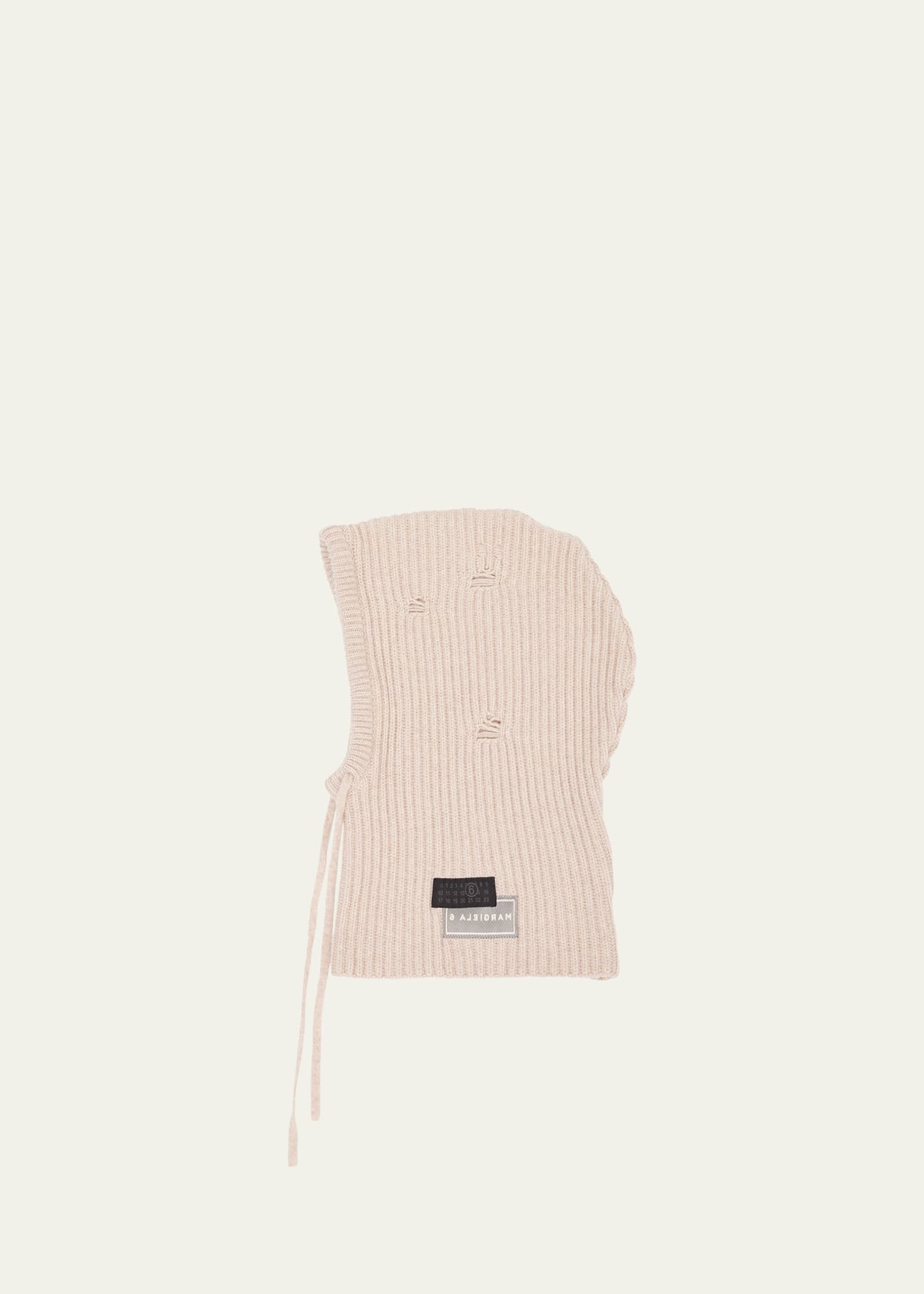 MM6 Maison Margiela Drawstring Wool-Blend Knit Hood - Bergdorf Goodman