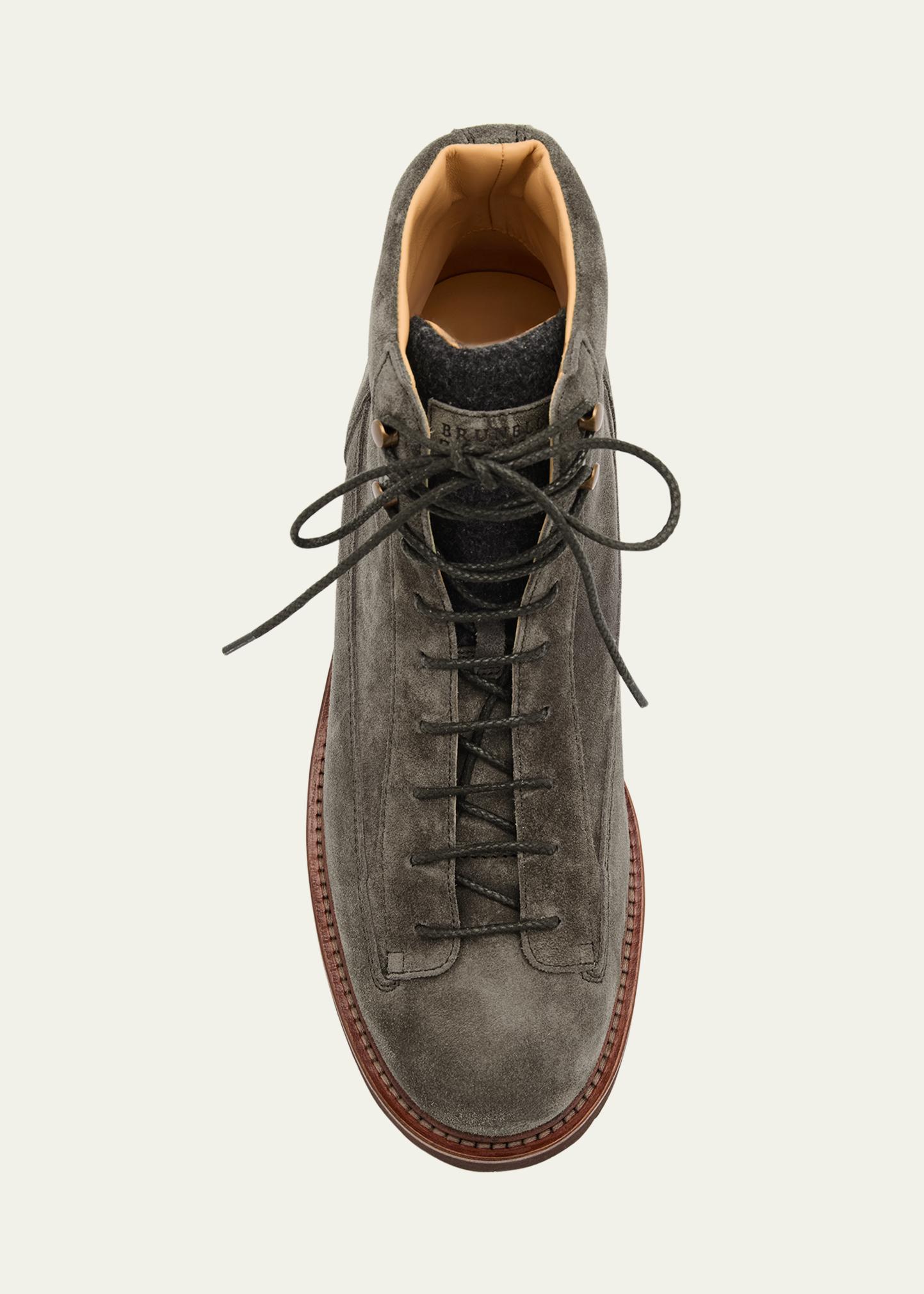 BERGDORF GOODMAN MEN\'S  SUEDE BOOTS SIZE 44 EU  11 US  HAND MADE IN  ITALY Brunello Cucinelli Men main image 4