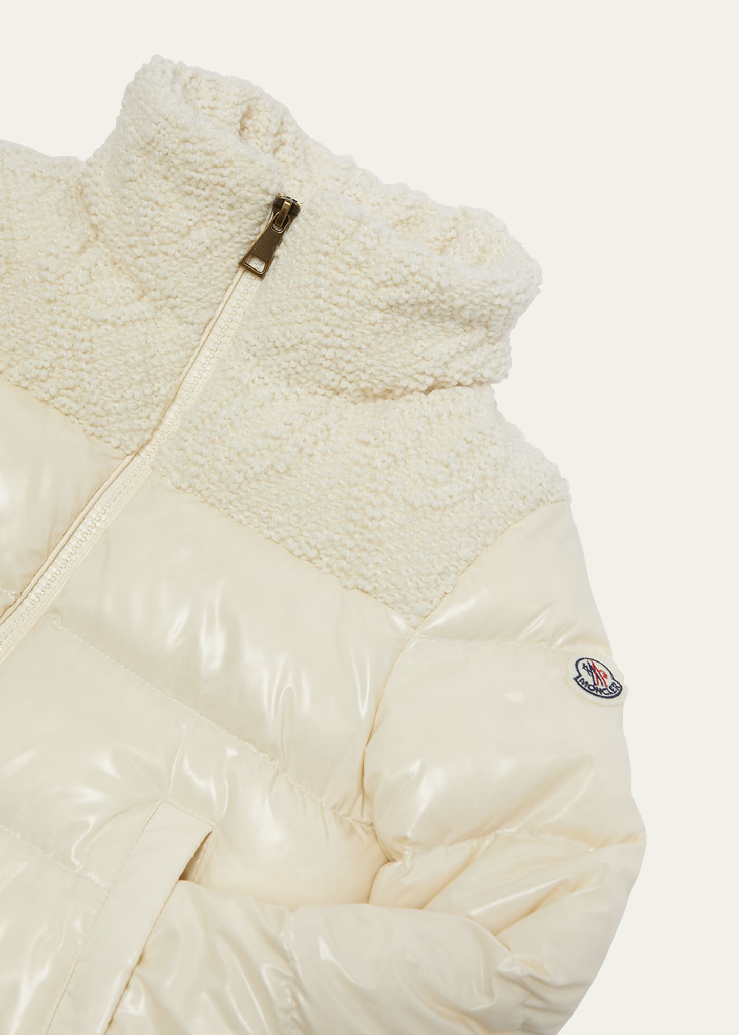 Moncler Girl's Dima TexturedYoke Down Jacket, Size 8-10 - Bergdorf