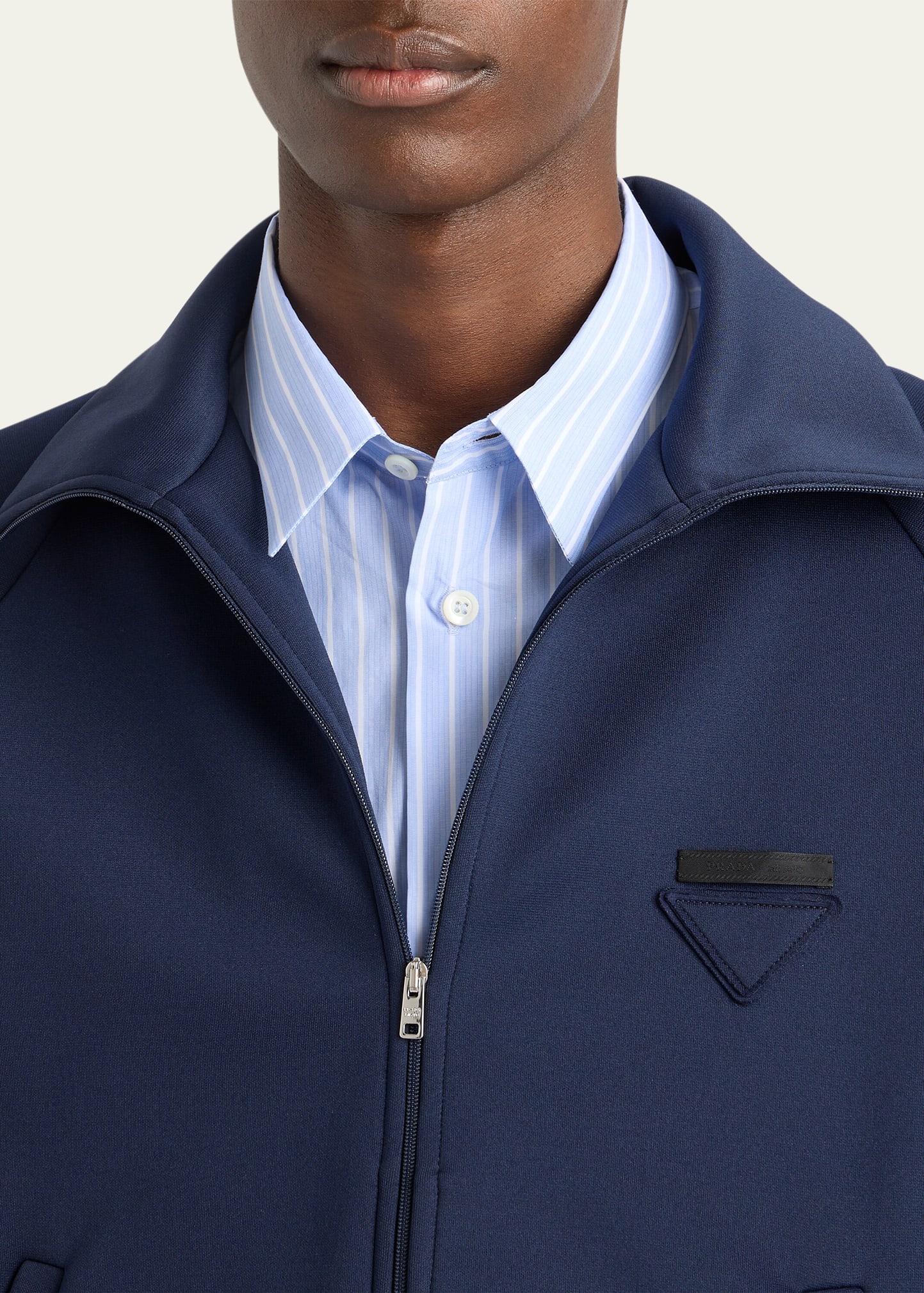 PRADA　ジャケット Prada - RE-NYLON ZIP UP SHIRT JACKET | HBX - Globally