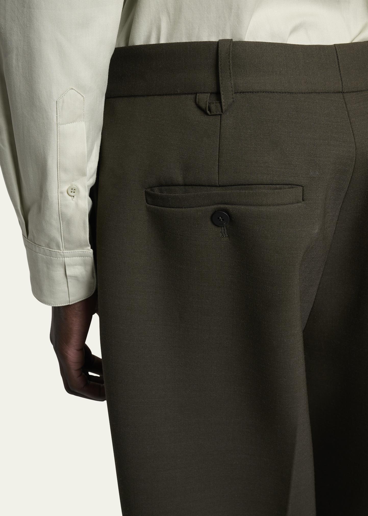 Jacquemus Men's Le Pantalon Wide-Leg Pleated Pants - Bergdorf Goodman