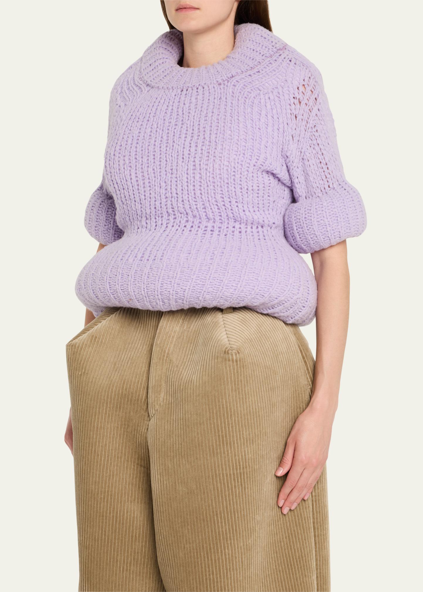 Marc Jacobs Runway Padded Peplum Short-Sleeve Sweater - Bergdorf 