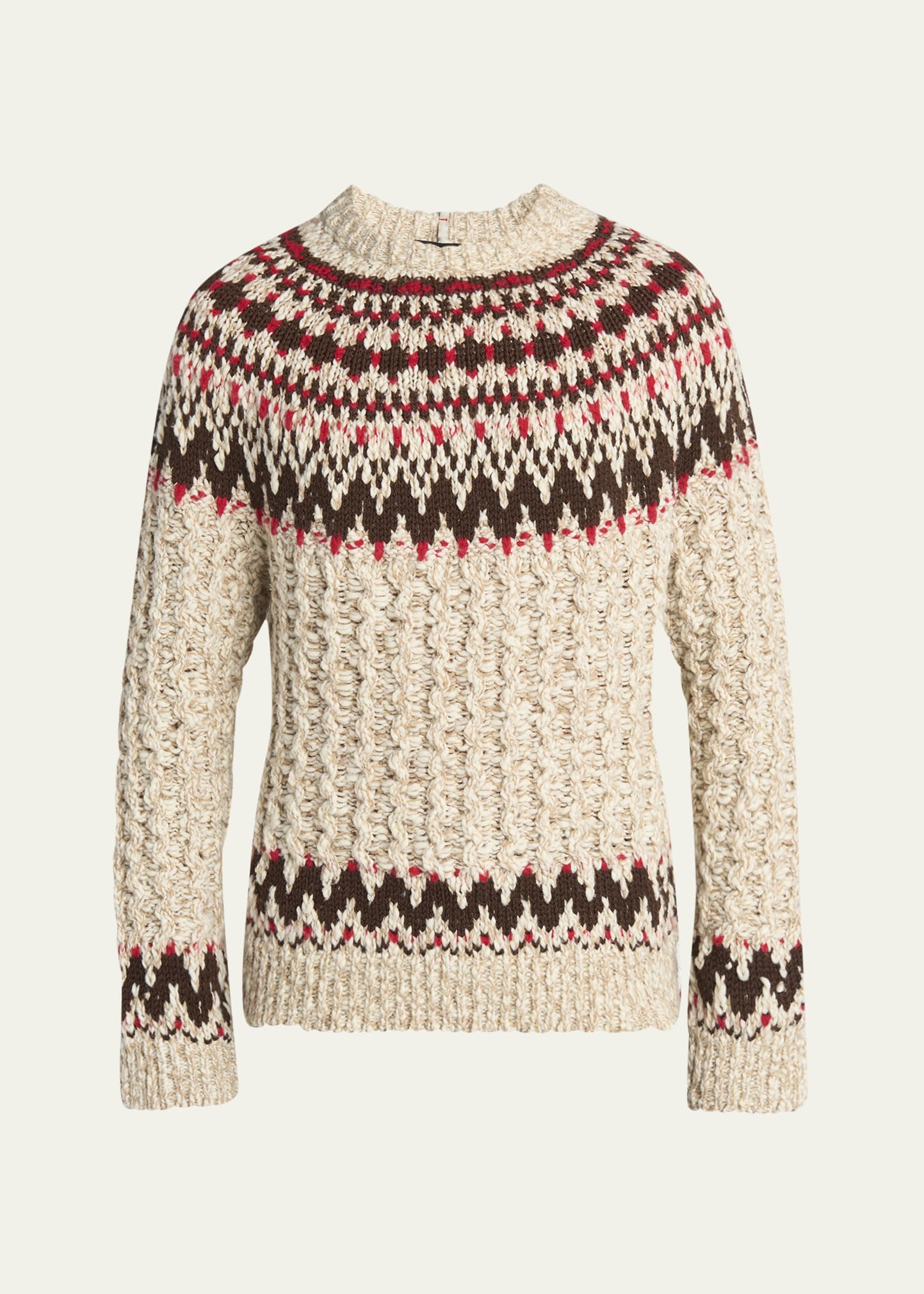 Moncler Grenoble Men's Fair Isle Wool Sweater - Bergdorf Goodman