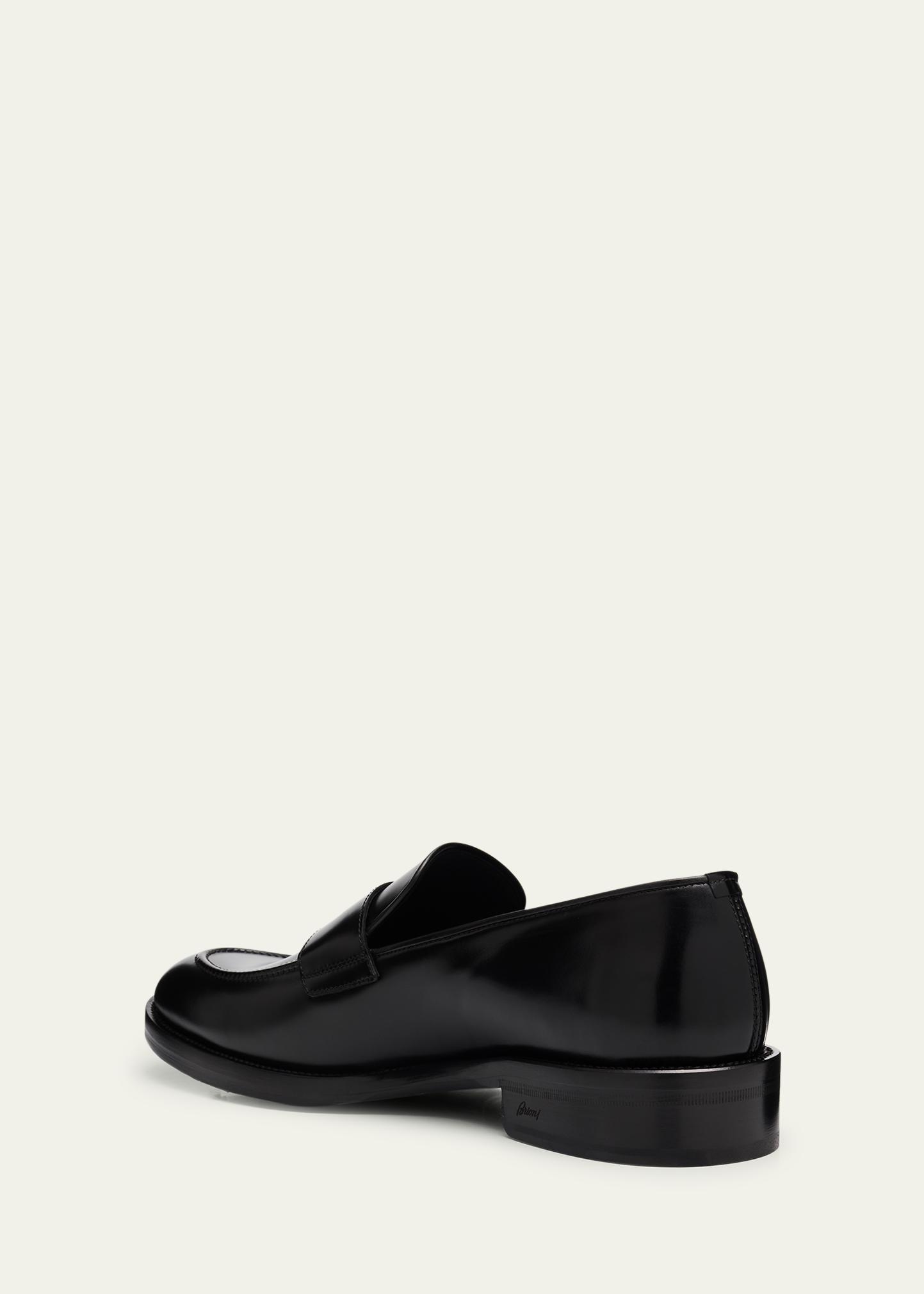 Men\'s Black Leather Boncini Slip-On Loafers Bon Bon Leather Black Loafer – Flattered main image 4