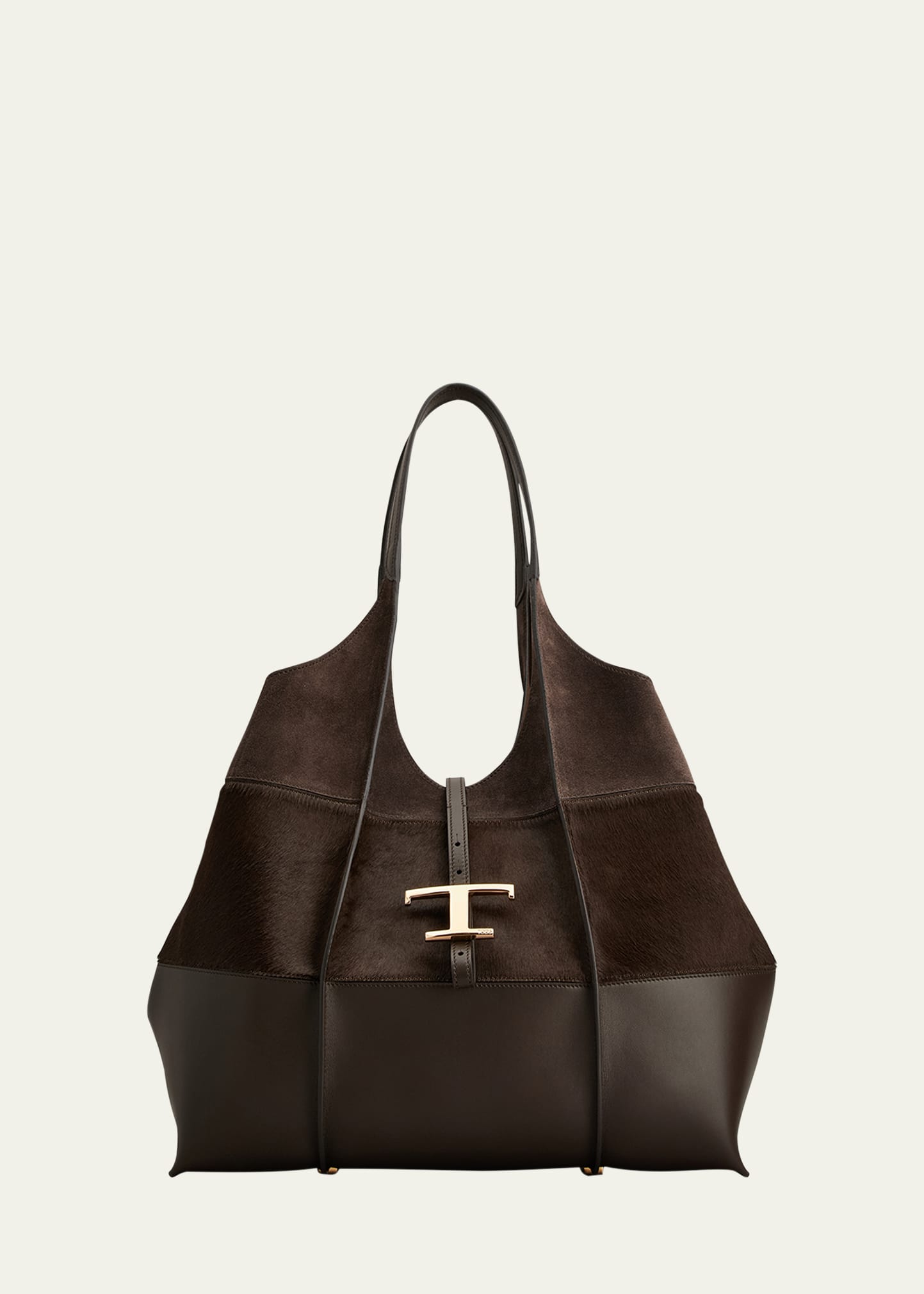 Tod's Medium Mixed Calfskin Timeless Tote Shopping Bag - Bergdorf