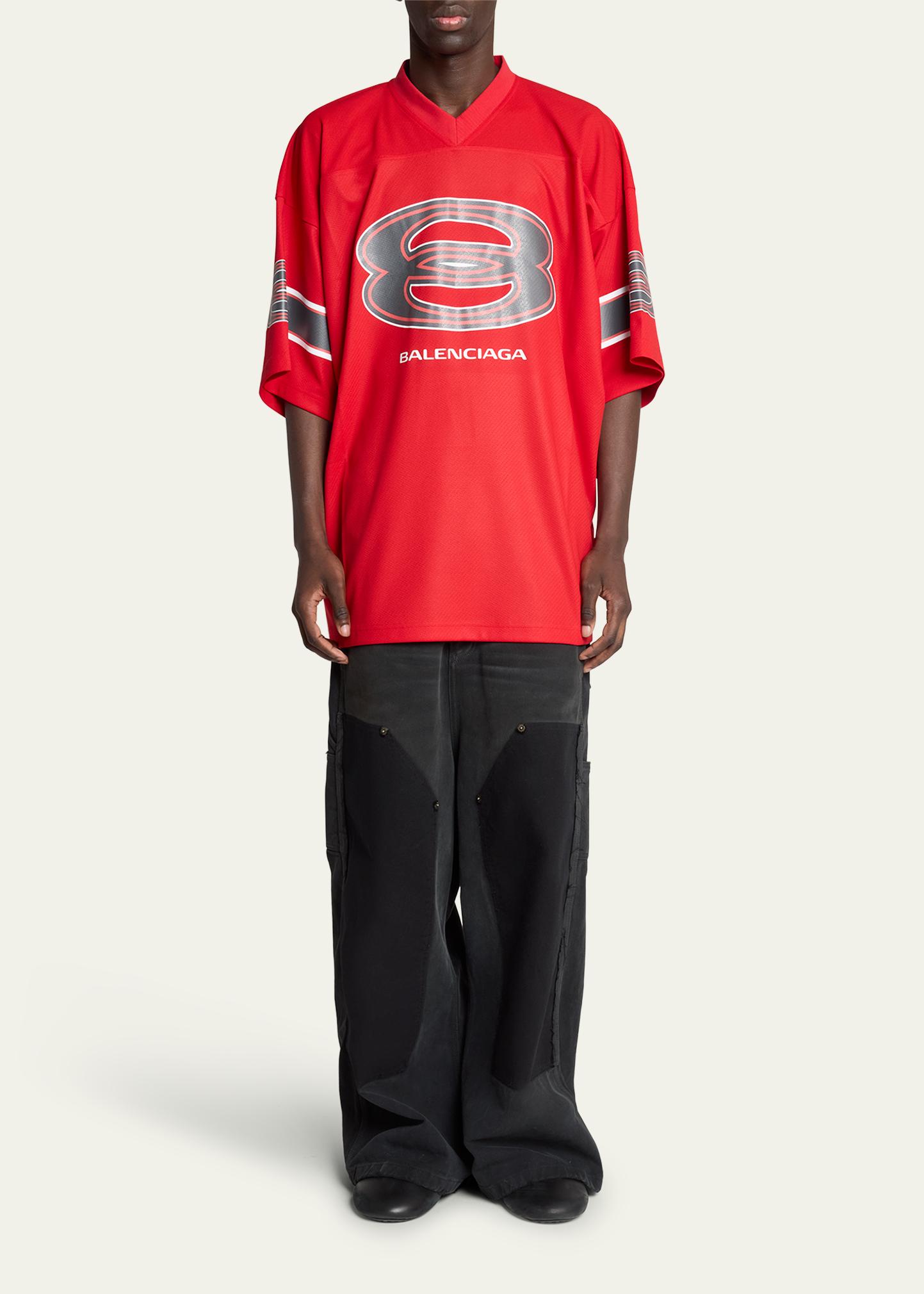 Balenciaga Men's Unity Sports Icon Mesh Jersey T-Shirt - Bergdorf