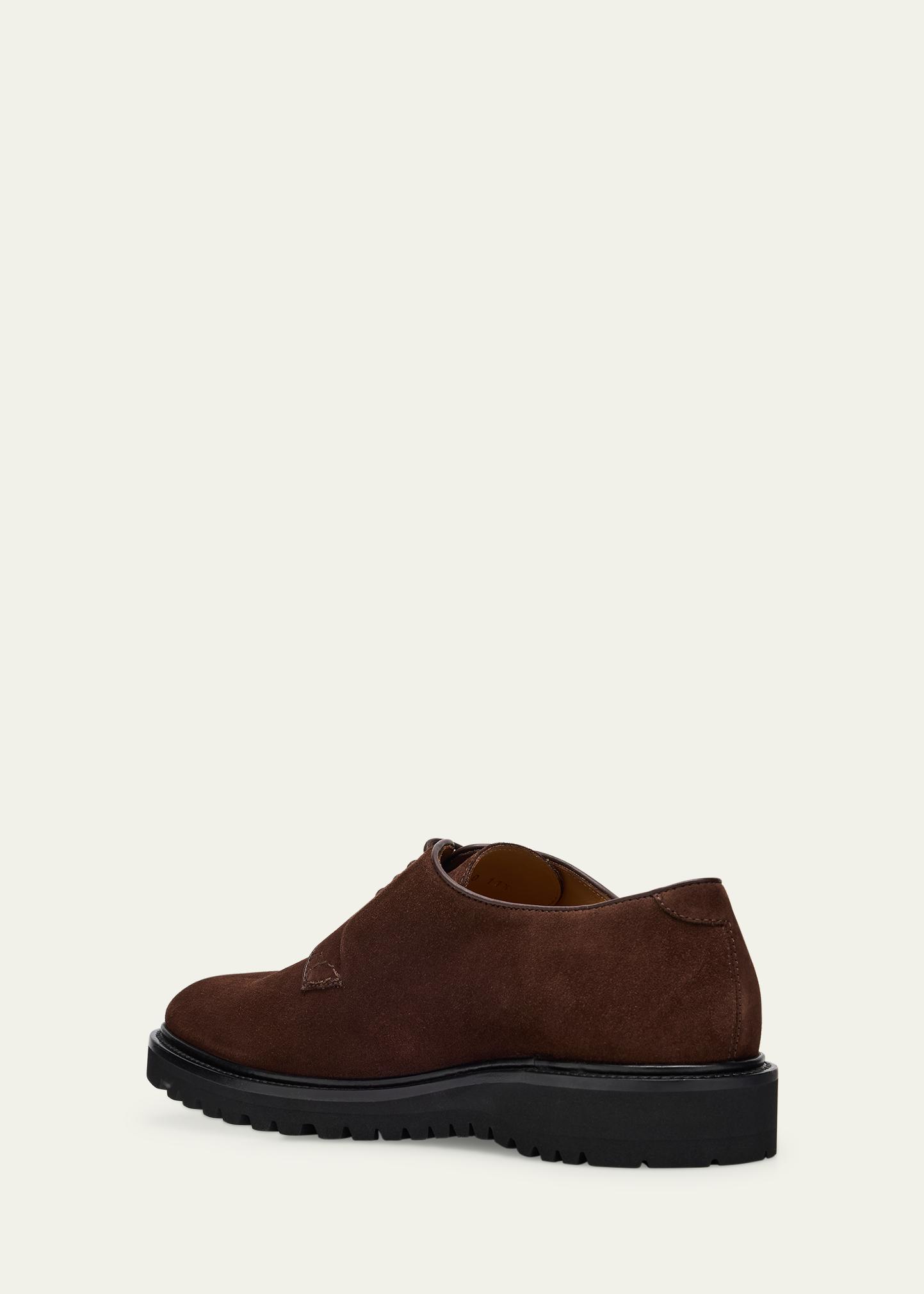 Giorgio Armani Men\'s Perforated Suede Sport Derby Shoes Size 10.5 bg_5051286_100263_d main image 2