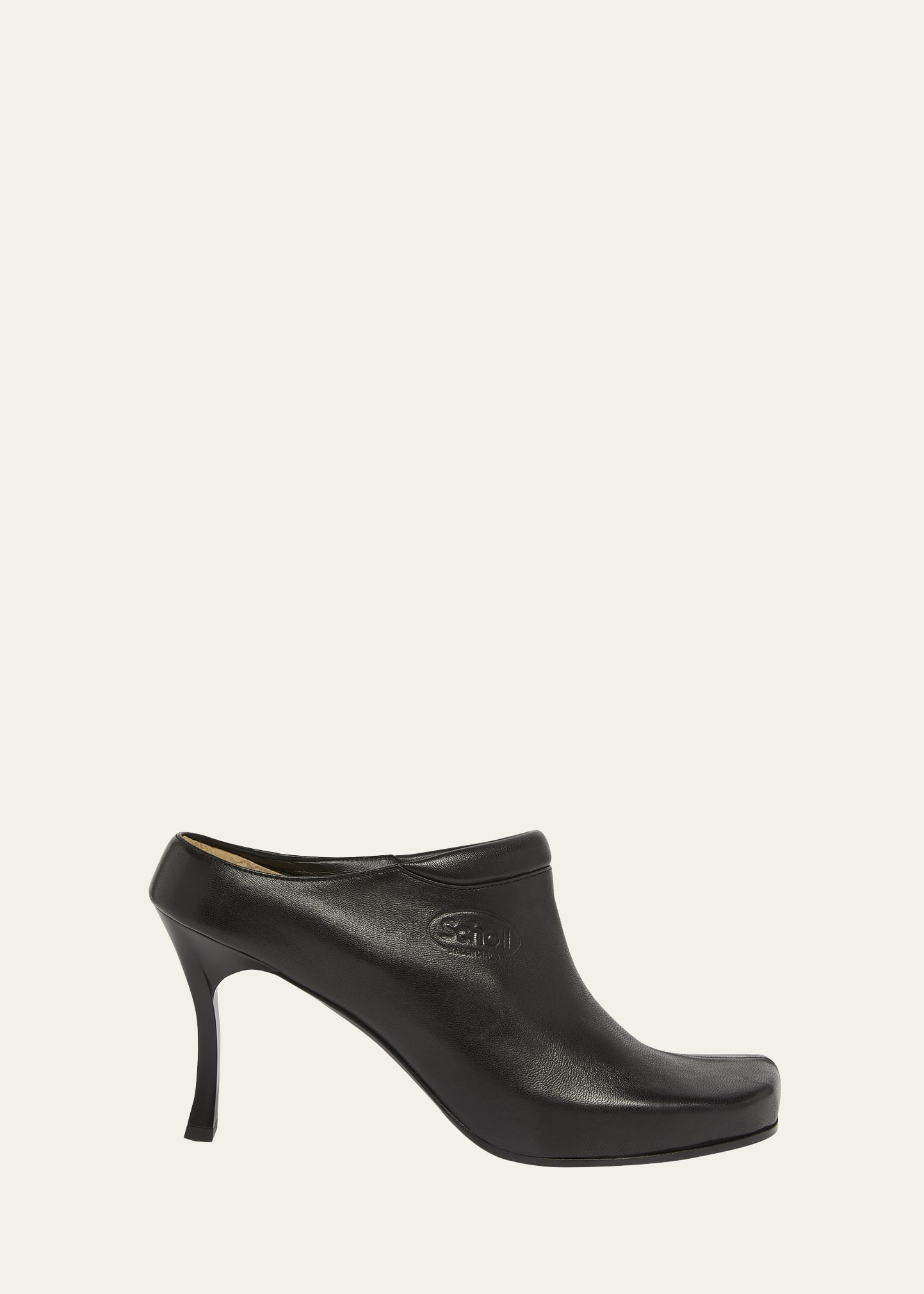 Balenciaga x Scholl Leather Mules - Bergdorf Goodman