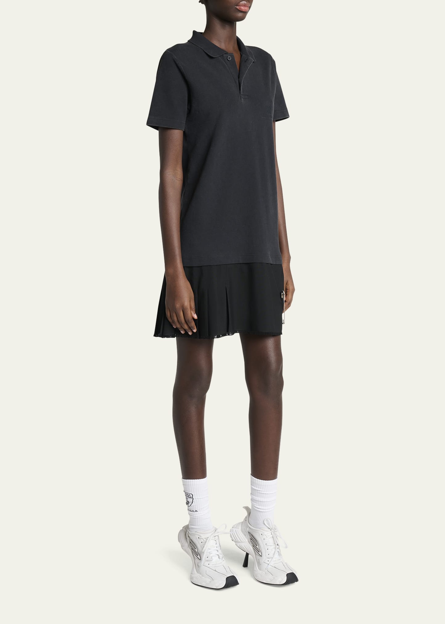 Balenciaga Monday Heeled Leather Sneakers - Bergdorf Goodman