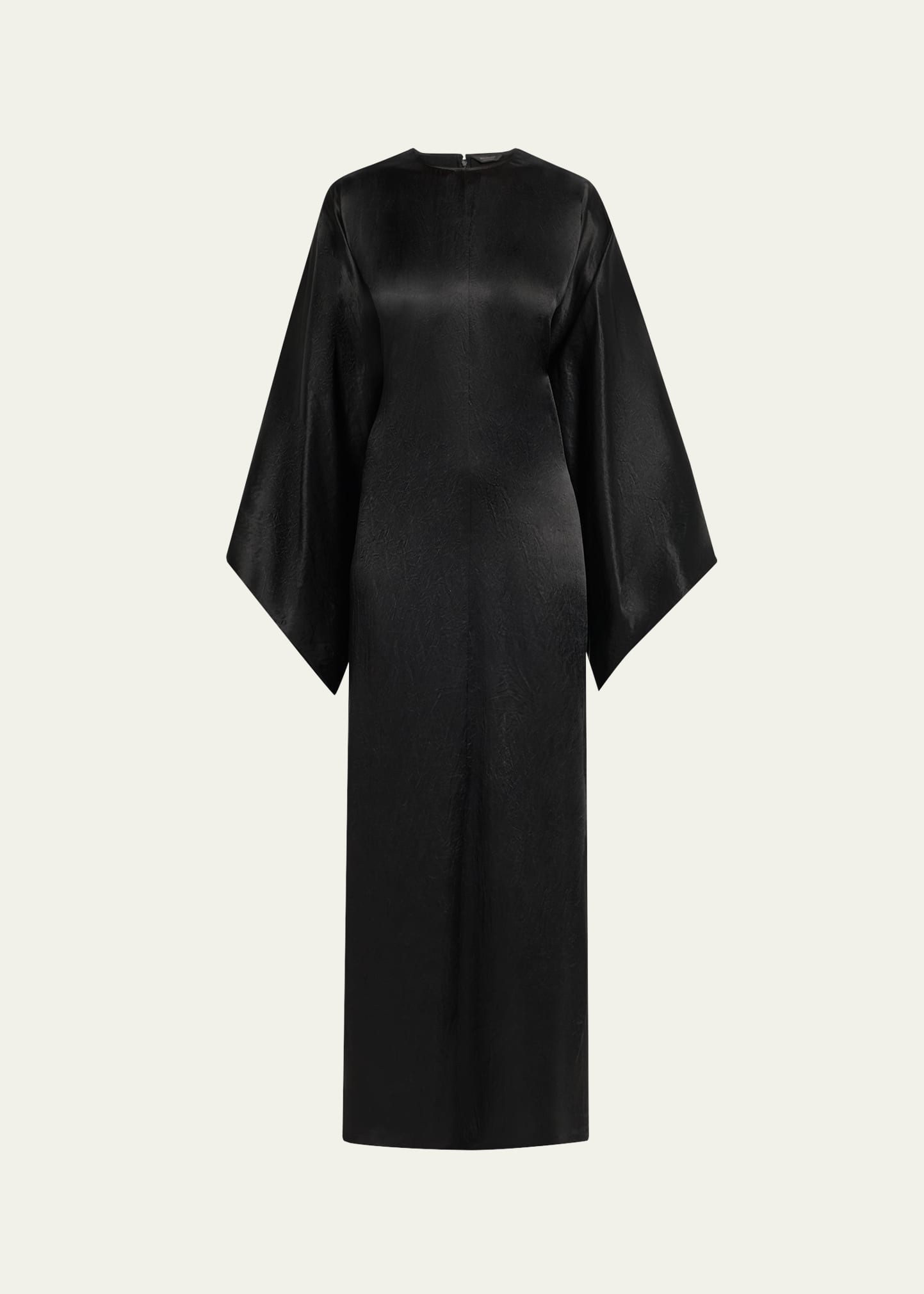 Balenciaga Satin Long-Sleeve Maxi Dress - Bergdorf Goodman