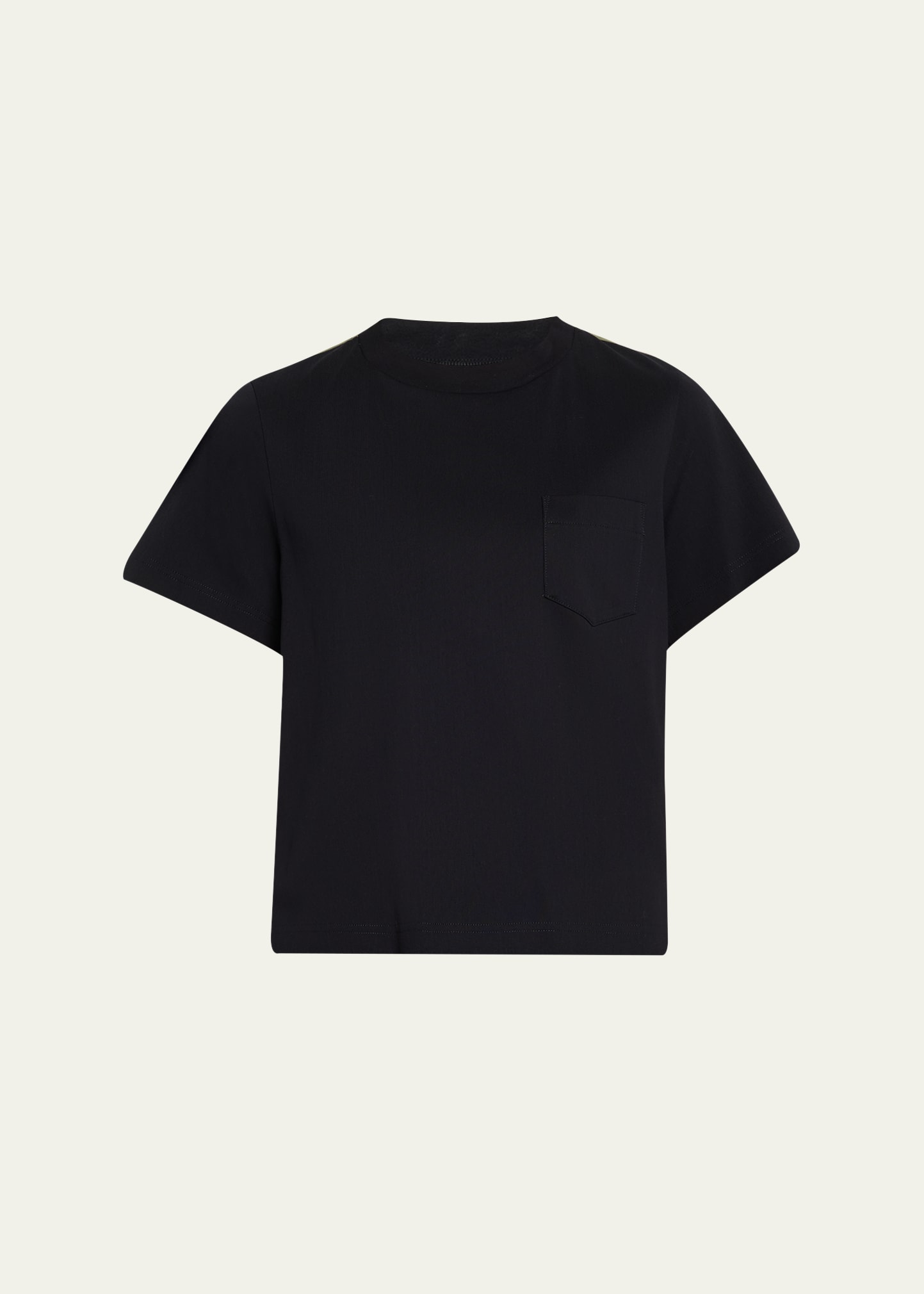 SACAI Short-Sleeve Nylon Cotton T-Shirt - Bergdorf Goodman