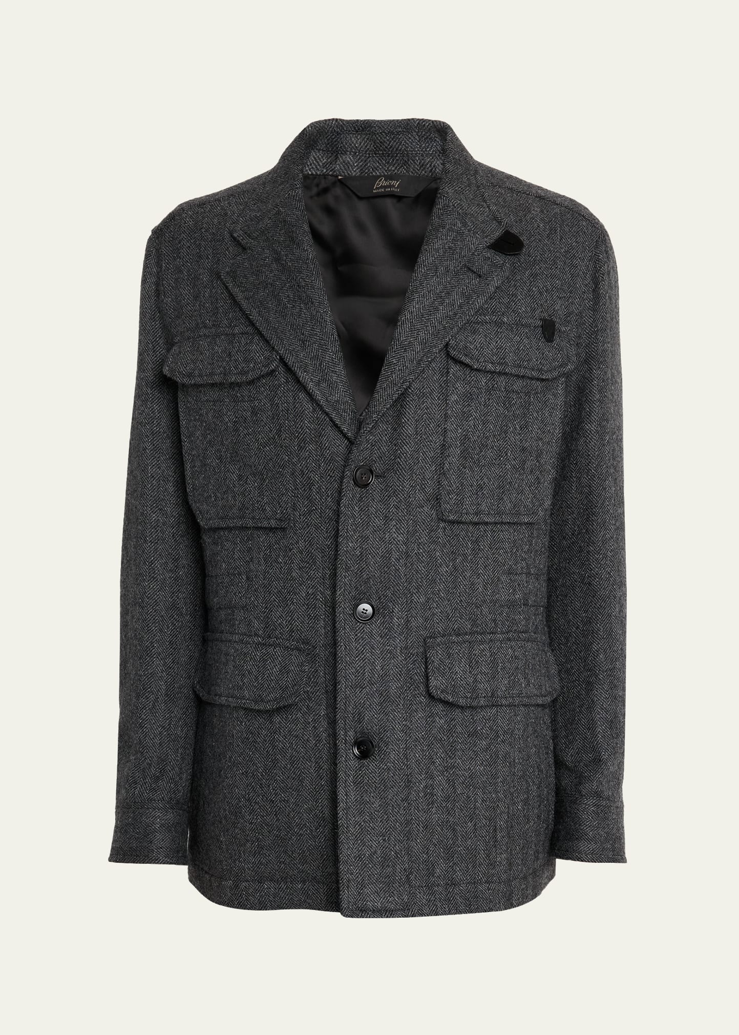 【 VINTAGE 】Brioni TAILORED JACKET WOOL Brioni Men's Baby Alpaca Herringbone Jacket - Bergdorf Goodman