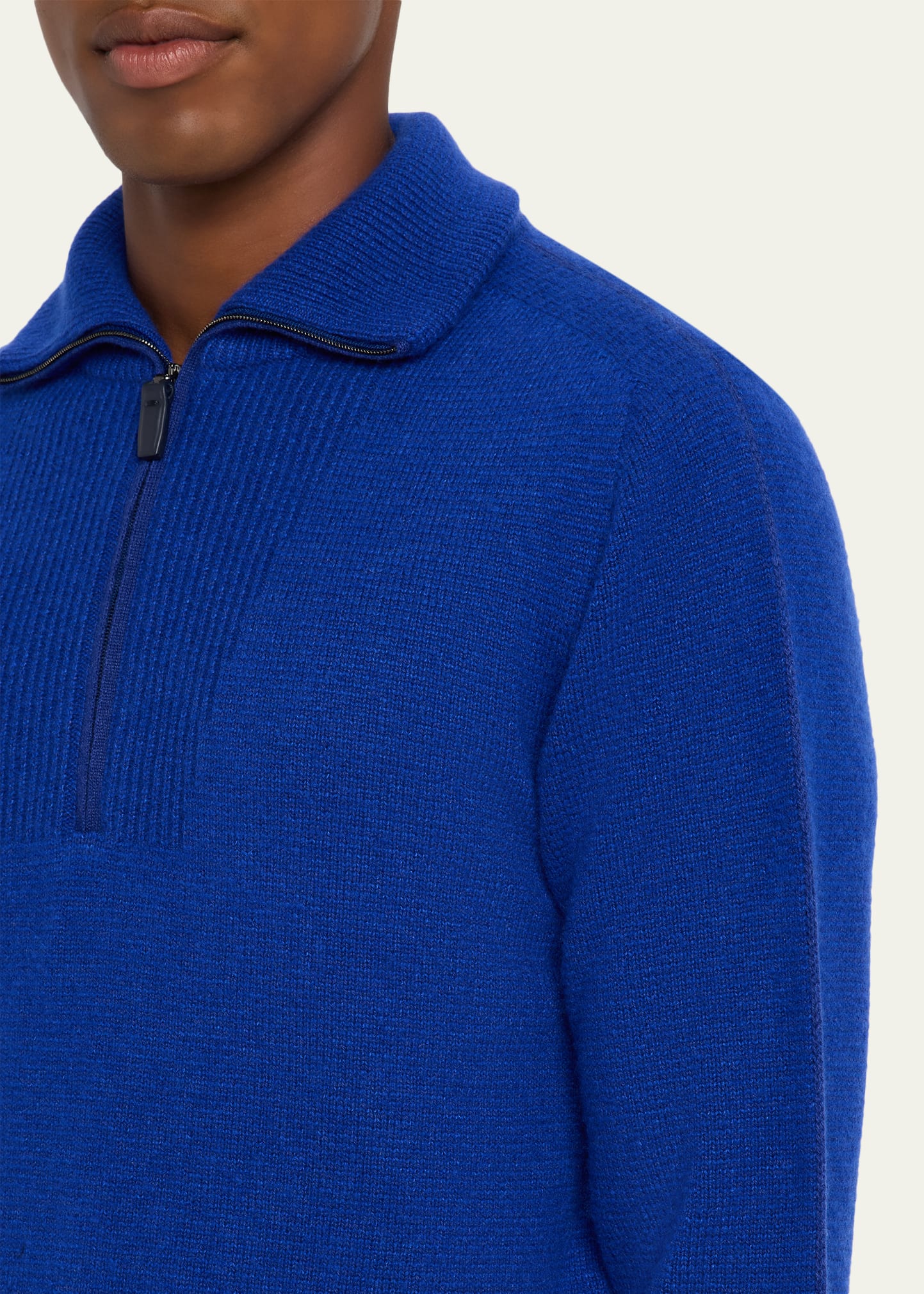 Brioni Men's Cashmere and Silk Knit Half-Zip Sweater - Bergdorf