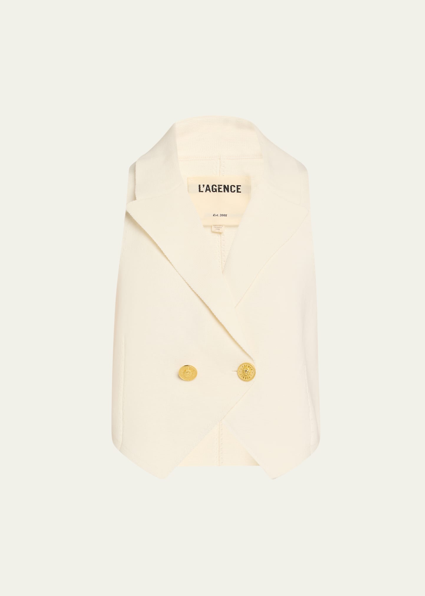 L'Agence Zadie Knit Double-Breasted Vest - Bergdorf Goodman