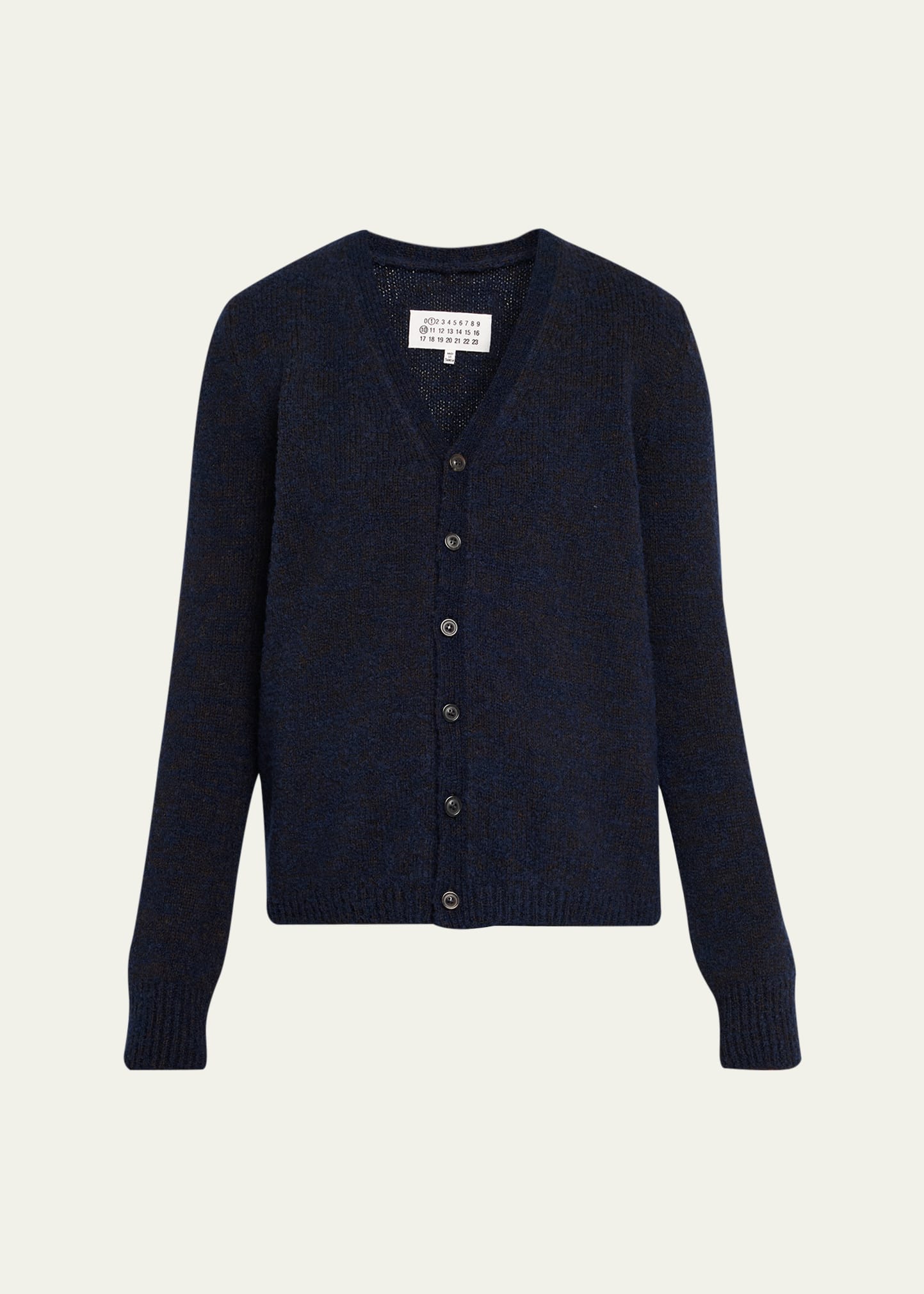 Maison Margiela Two-Toned Knit V-Neck Cardigan - Bergdorf Goodman