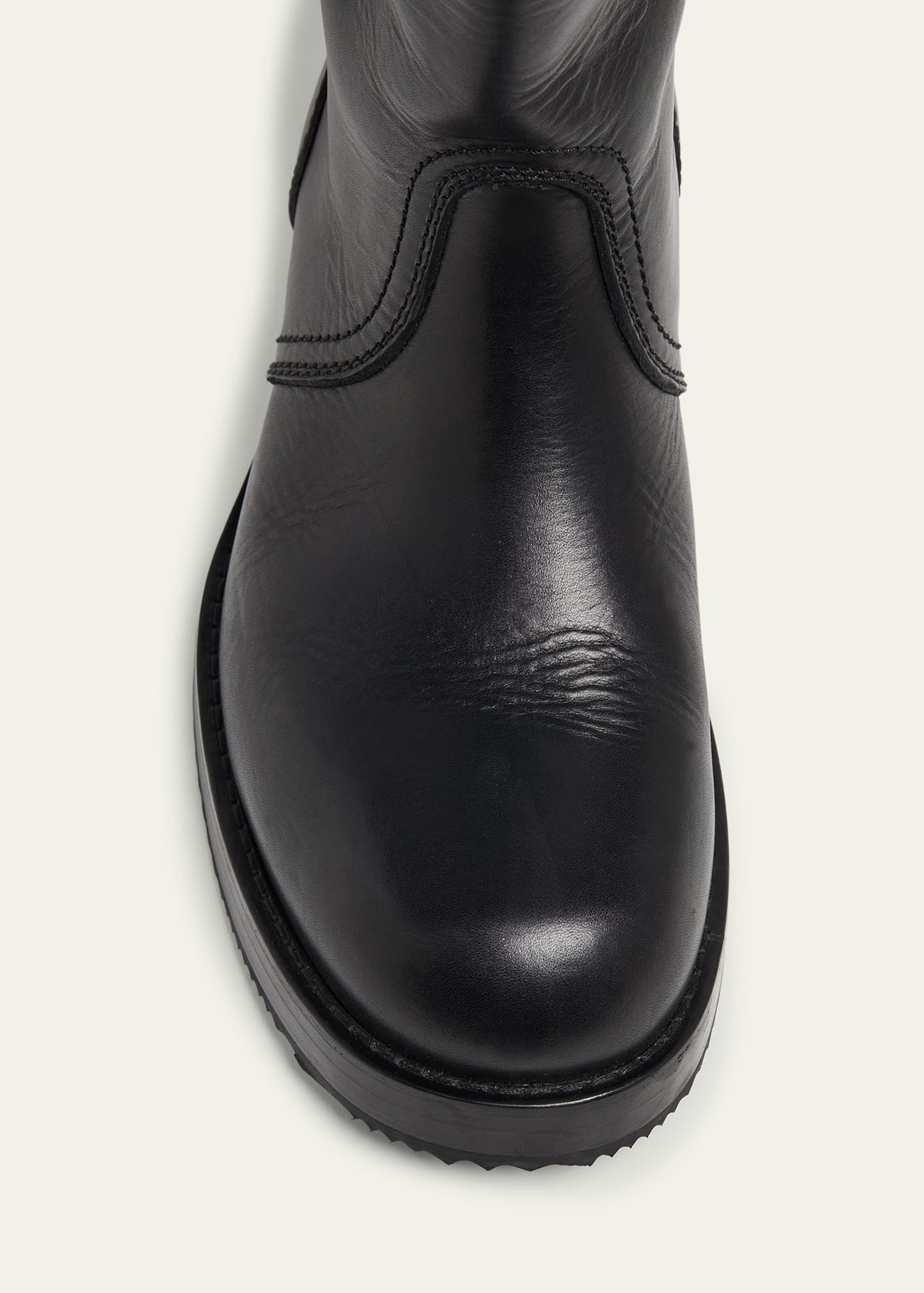 Dries Van Noten Men's Leather Side-Buckle Moto Boots - Bergdorf