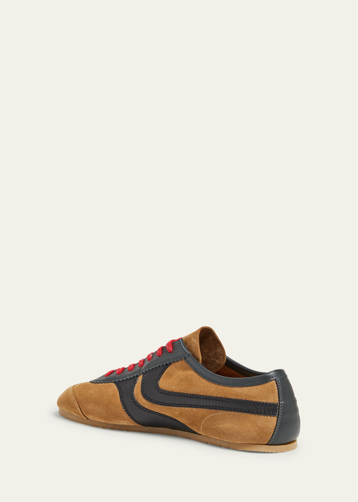 Dries Van Noten Men's Suede and Leather Low-Top Sneakers