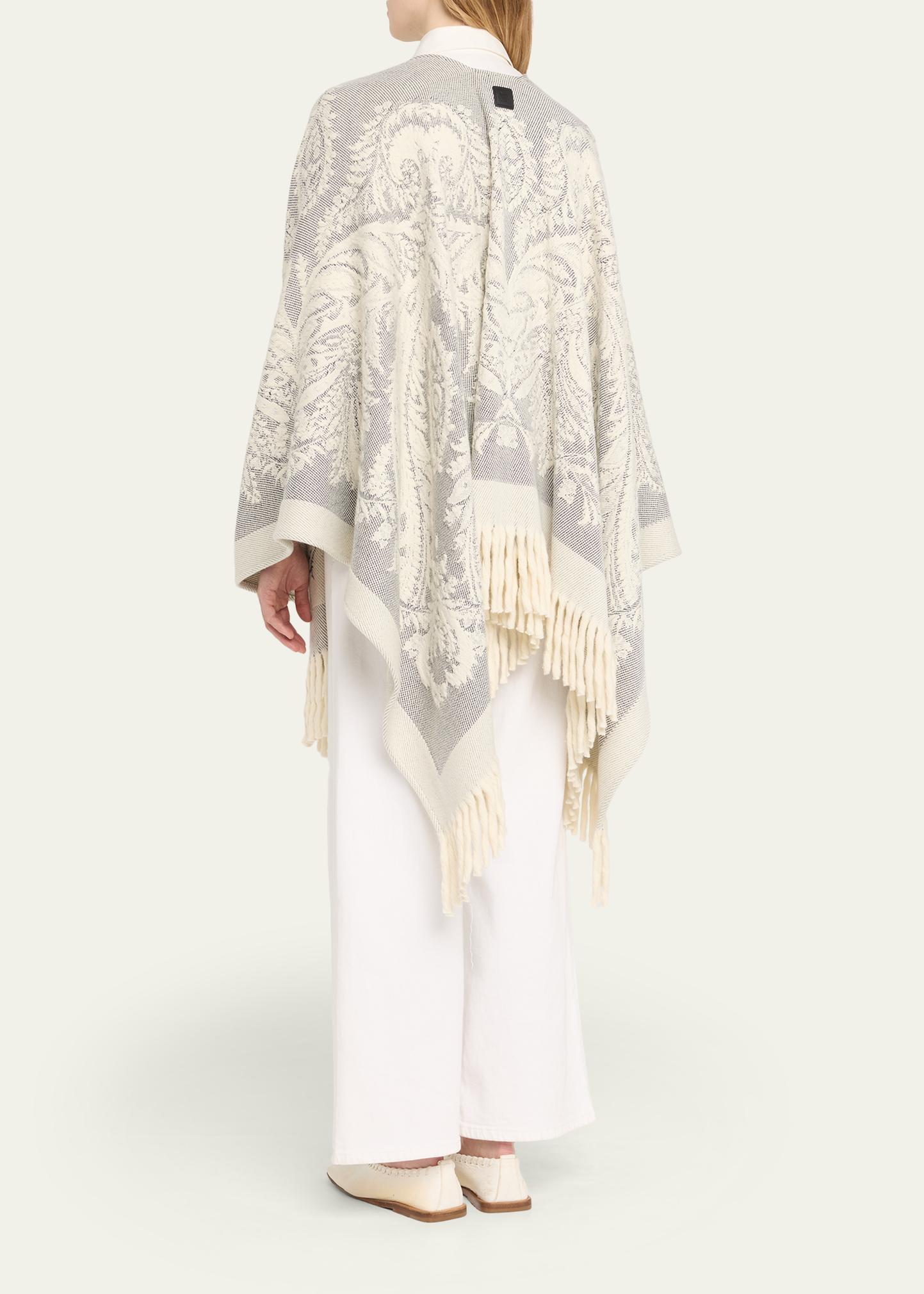 Etro Paisley Jacquard Wool Cape - Bergdorf Goodman