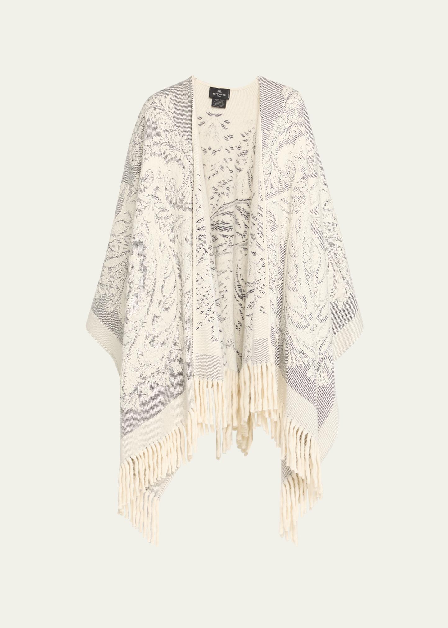 Etro Paisley Jacquard Wool Cape - Bergdorf Goodman