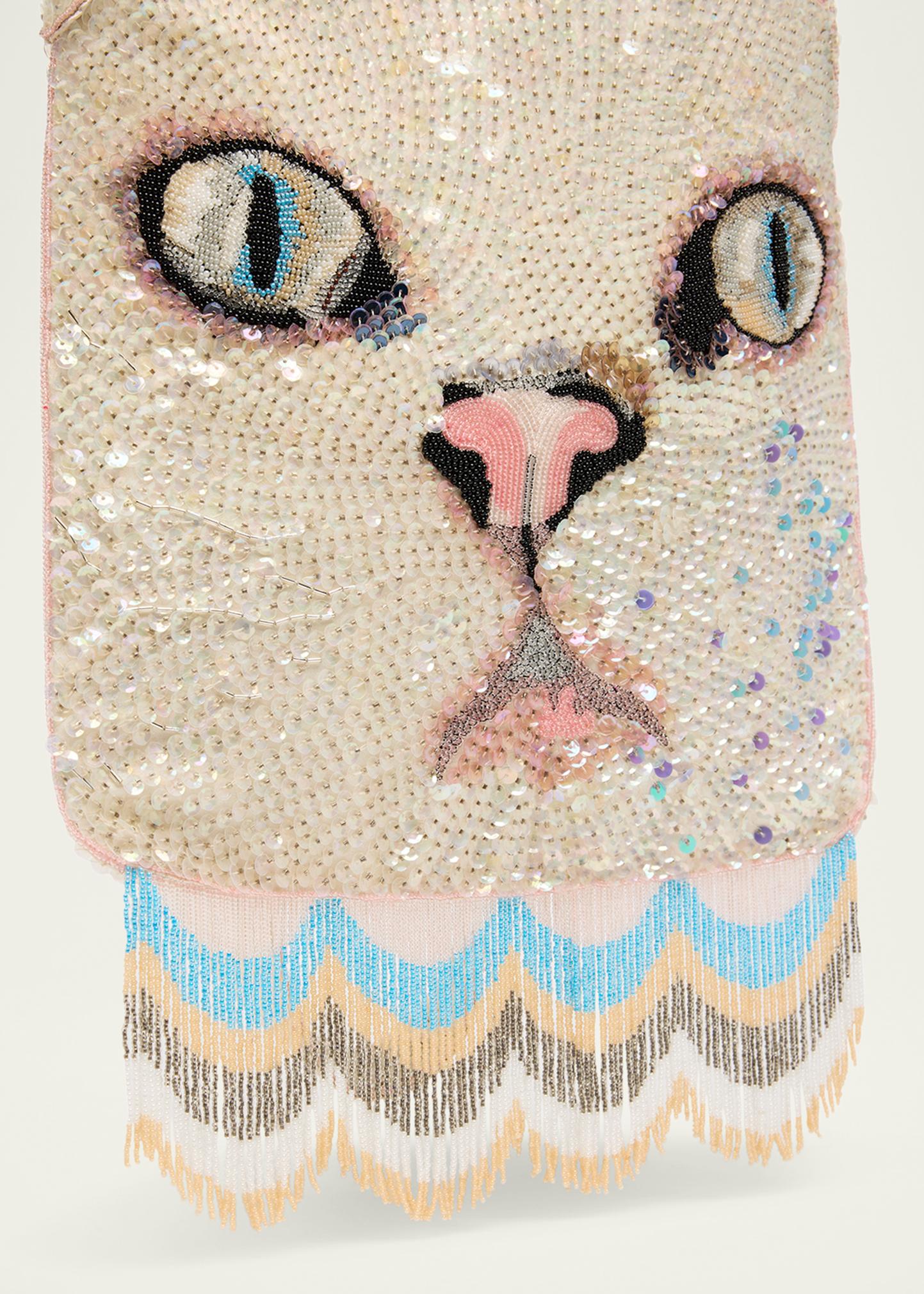 Valentino Garavani Le Chat De La Maison Beaded Cat Crossbody Bag
