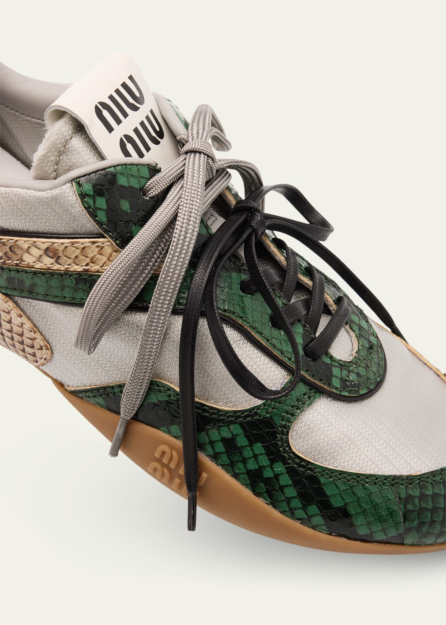 靴 Archive miu miu square toe Python pumps 靴 Archive miu miu