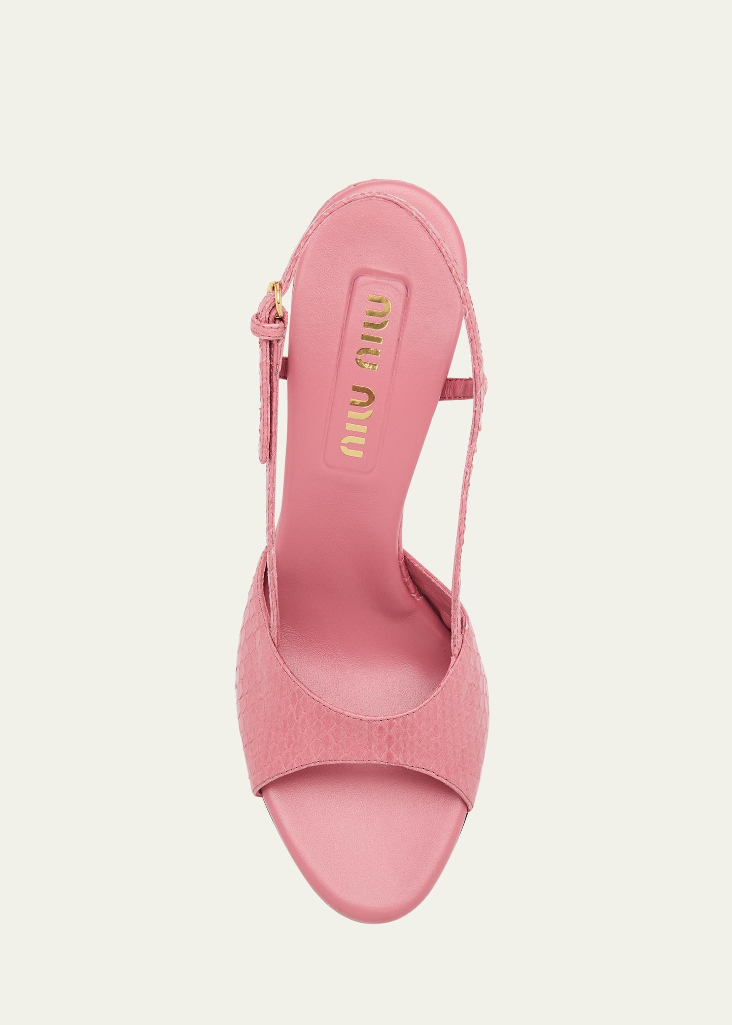 Miu Miu Ayer Snake Slingback Sandals - Bergdorf Goodman