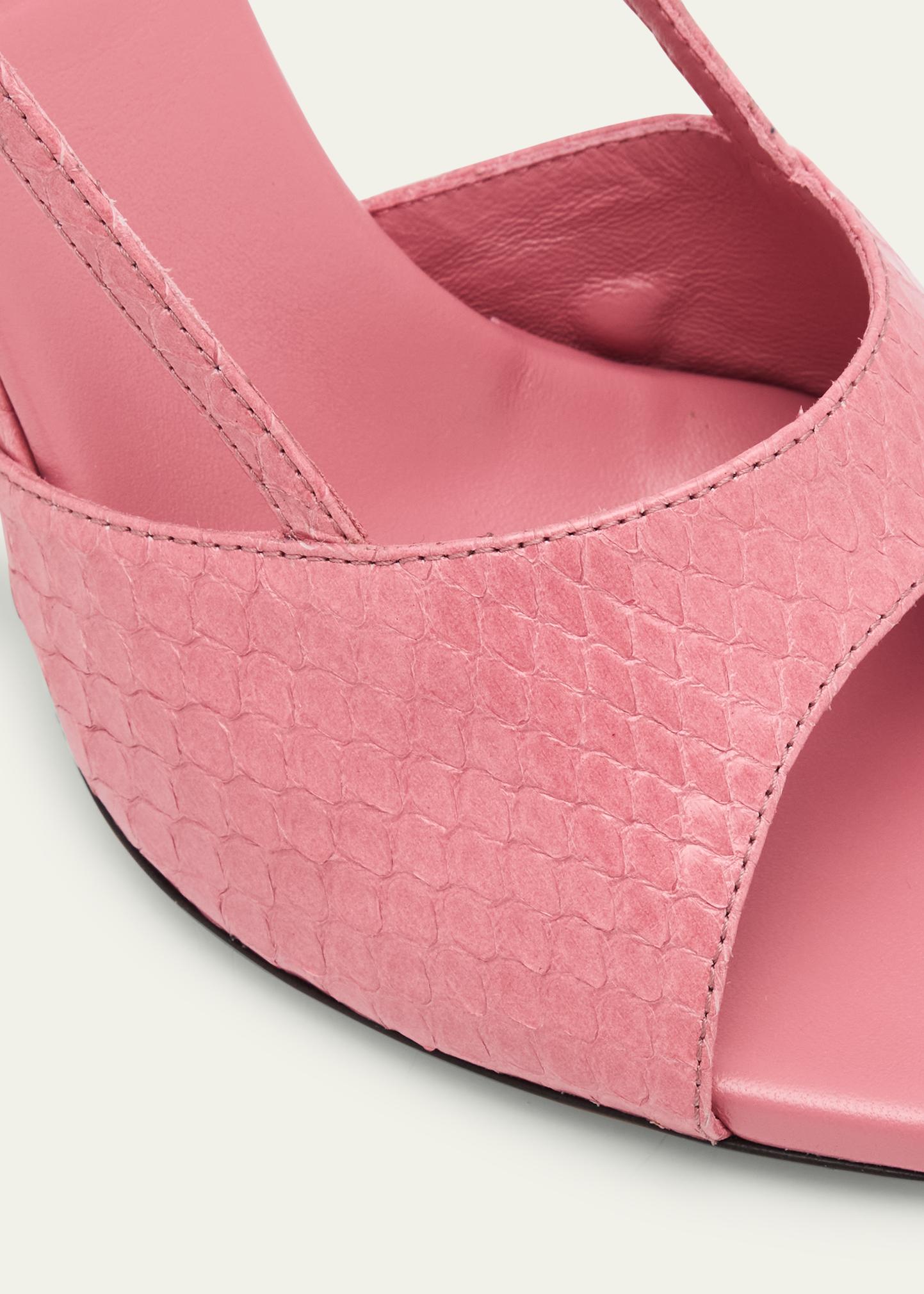 Miu Miu Ayer Snake Slingback Sandals - Bergdorf Goodman