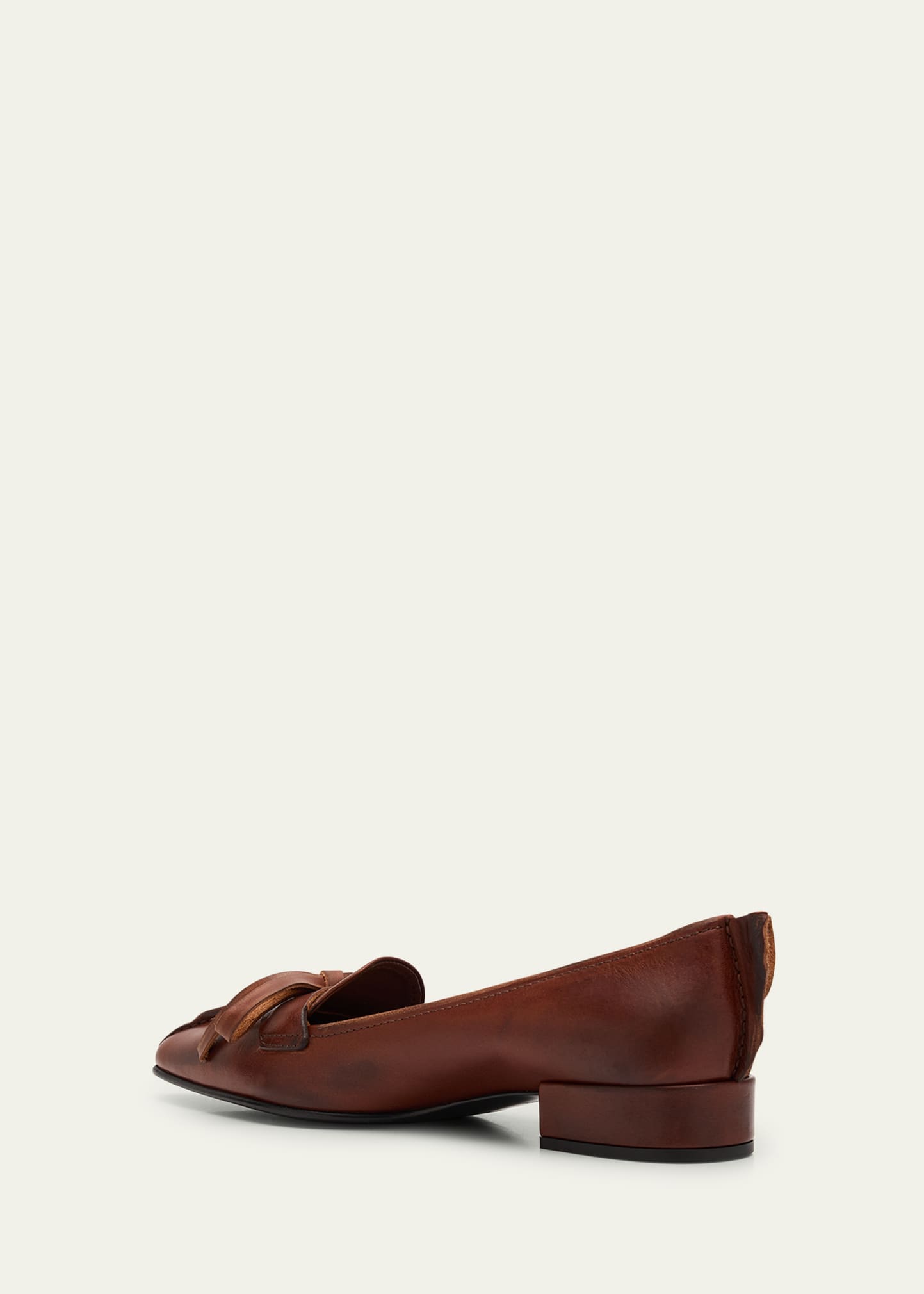 Prada Leather Block-Heel Loafers - Bergdorf Goodman
