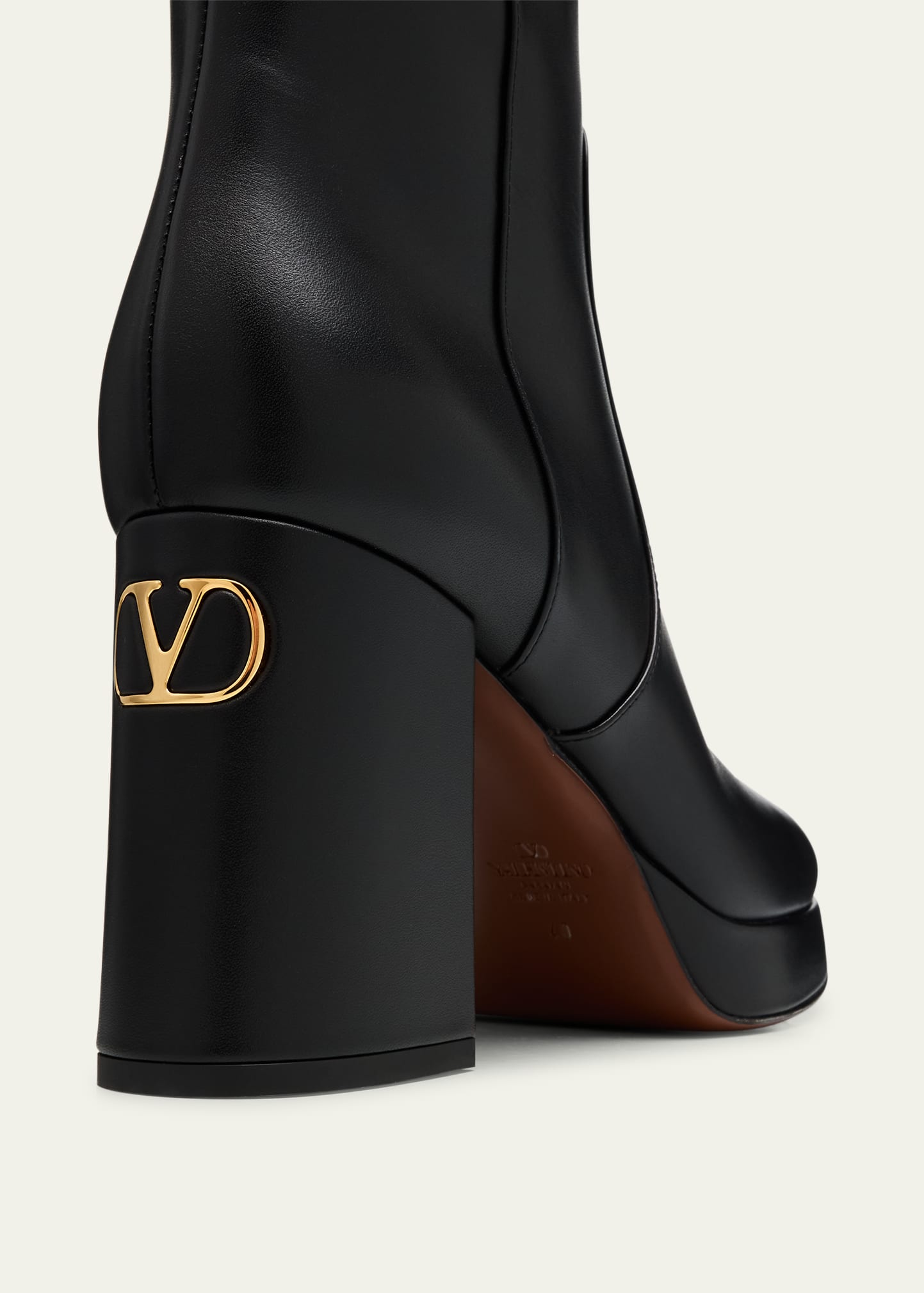 Valentino Garavani 90mm Fawcette Platform Leather Knee-High Boots