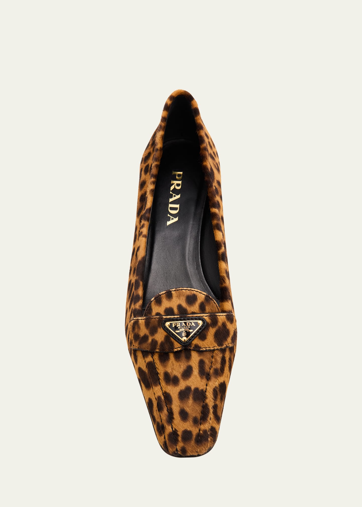 Prada Leopard-Printed Calf Hair Loafers - Bergdorf Goodman
