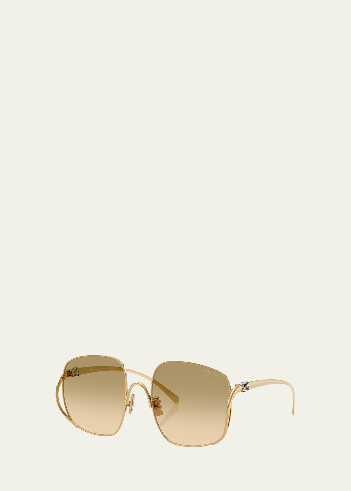 Miu Miu MU A57S Metal Square Sunglasses - Bergdorf Goodman