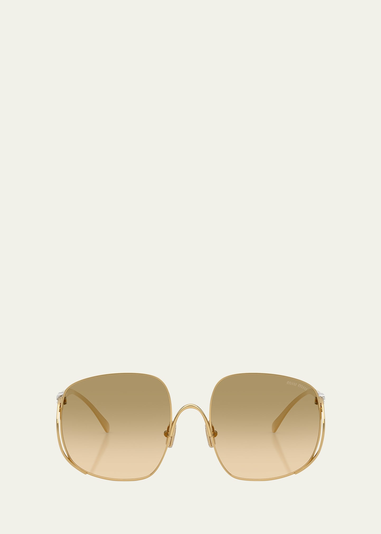 Miu Miu MU A57S Metal Square Sunglasses - Bergdorf Goodman
