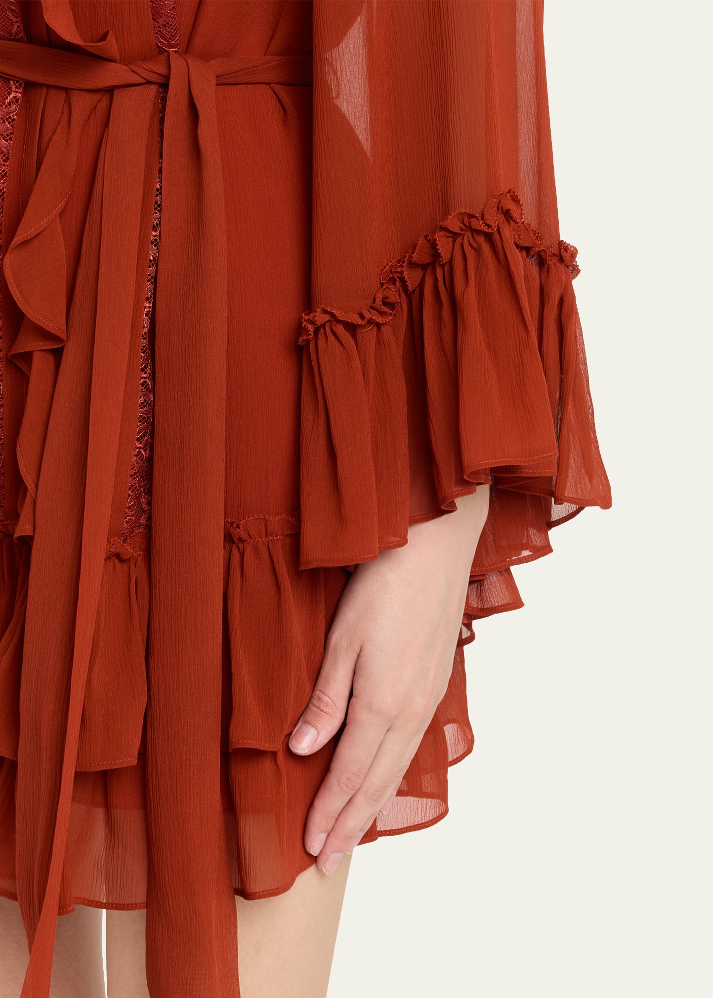claudia silk chiffon ruffle tiered mini dress Ramy Brook Claudia Silk Chiffon Ruffle Tiered Mini Dress