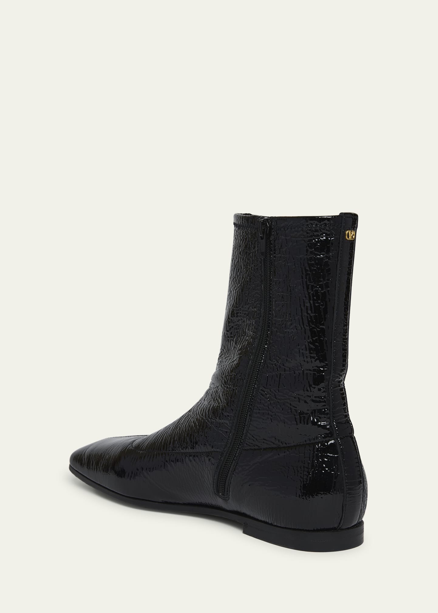 Valentino Garavani Men's Glovely Patent Zip Ankle Boots - Bergdorf