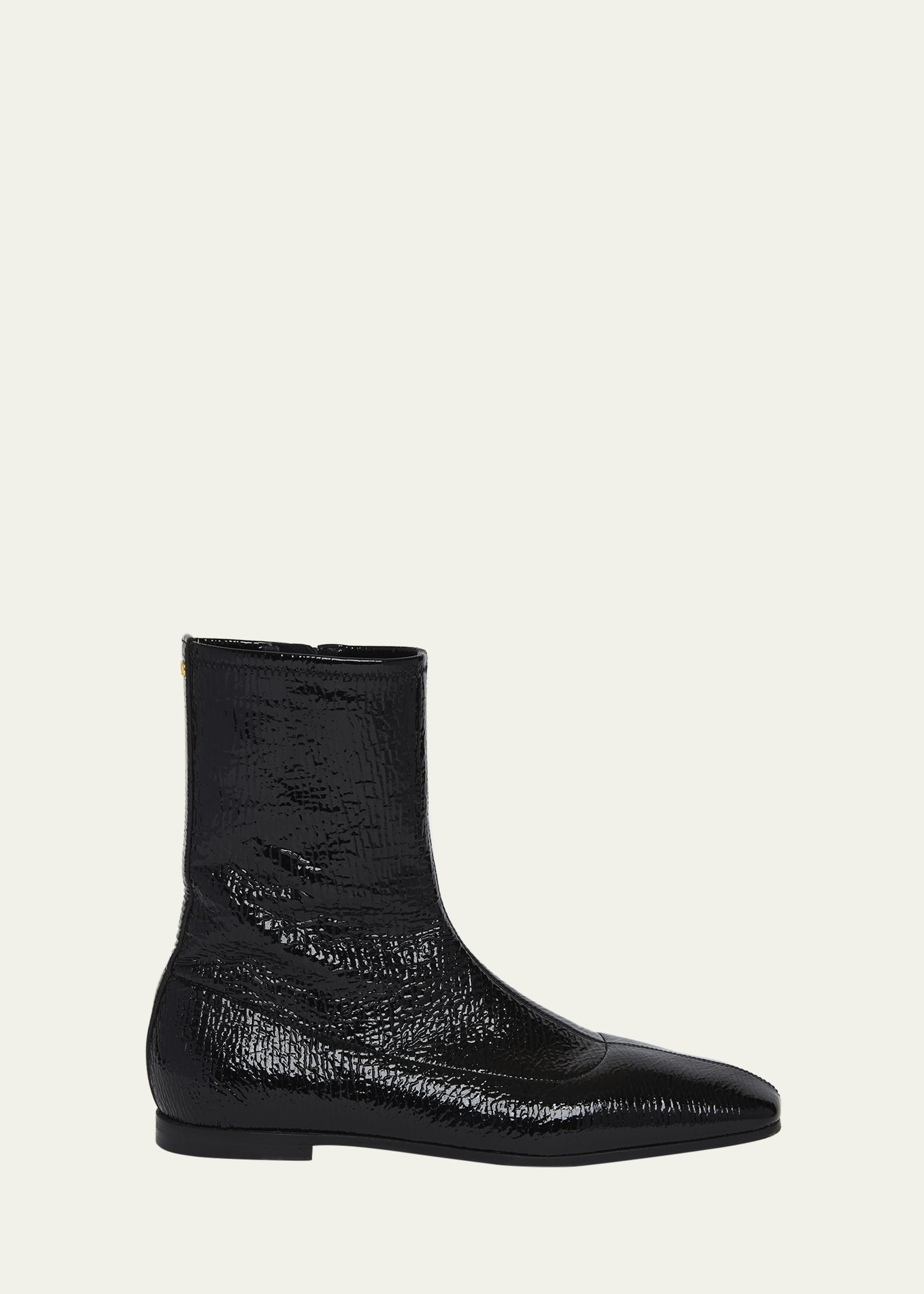 Valentino Garavani Men's Glovely Patent Zip Ankle Boots - Bergdorf