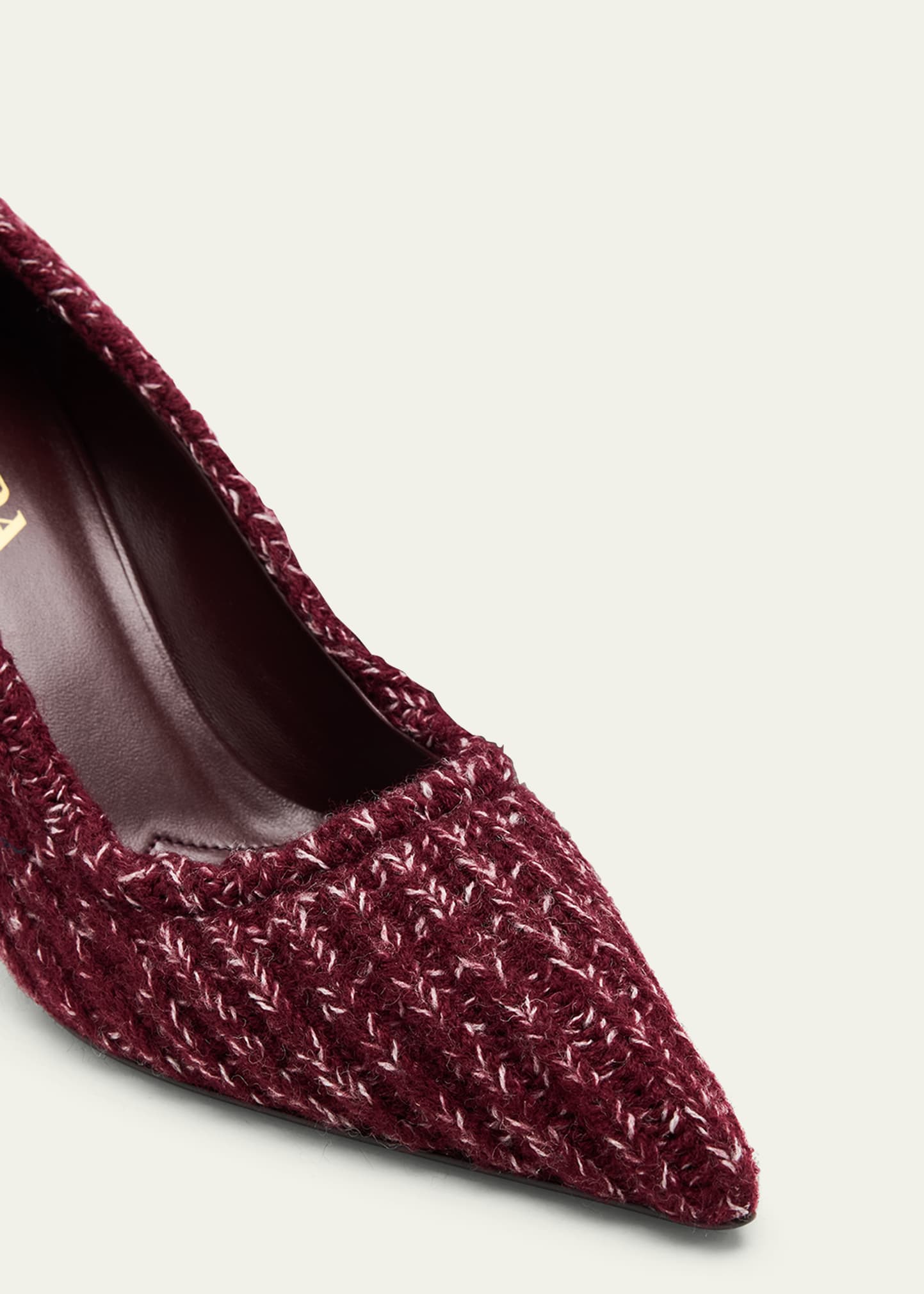 Prada 85mm Knitted Pointed-Toe Pumps - Bergdorf Goodman