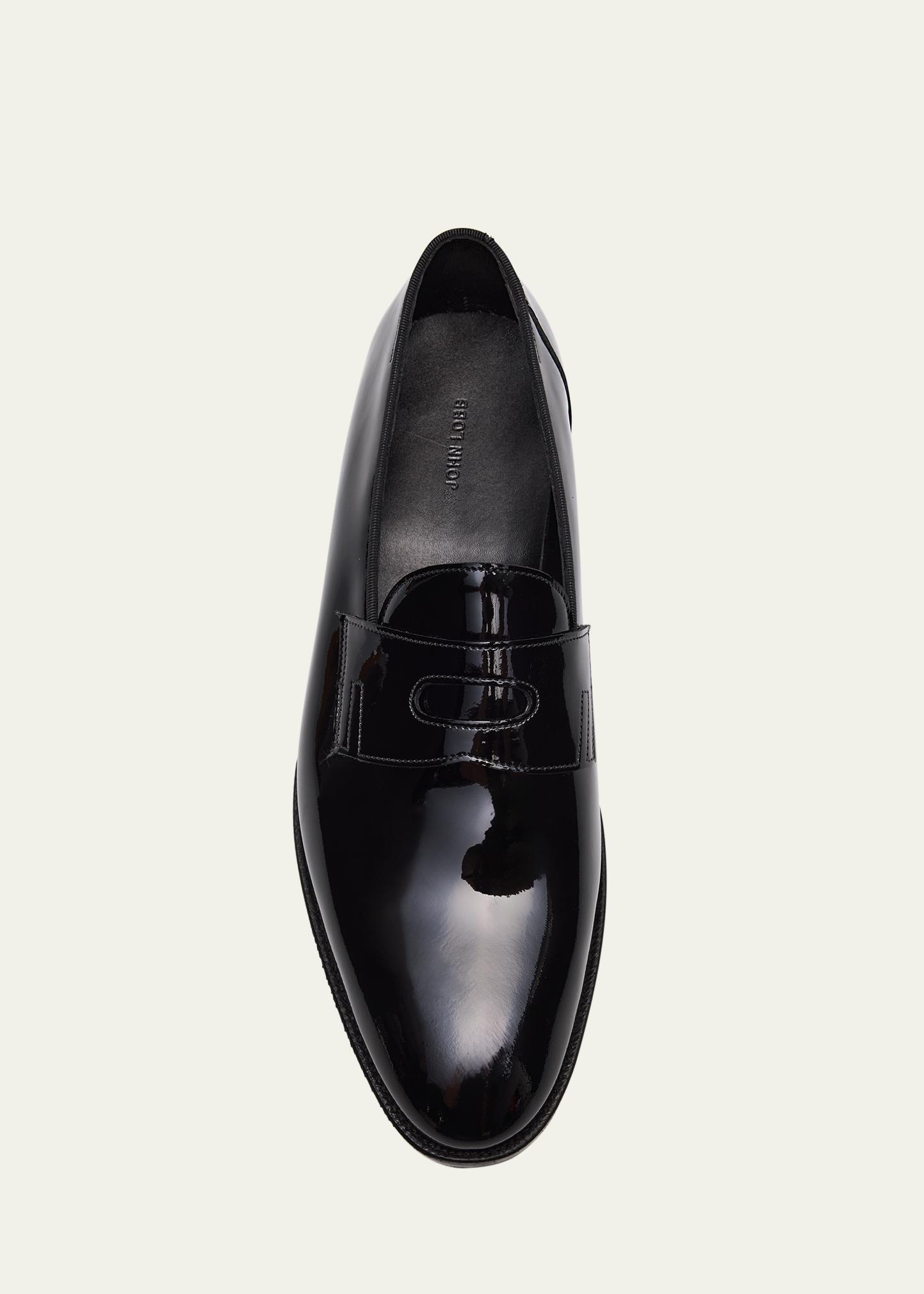 John Lobb Men's Jamie Patent Leather Penny Loafers - Bergdorf Goodman