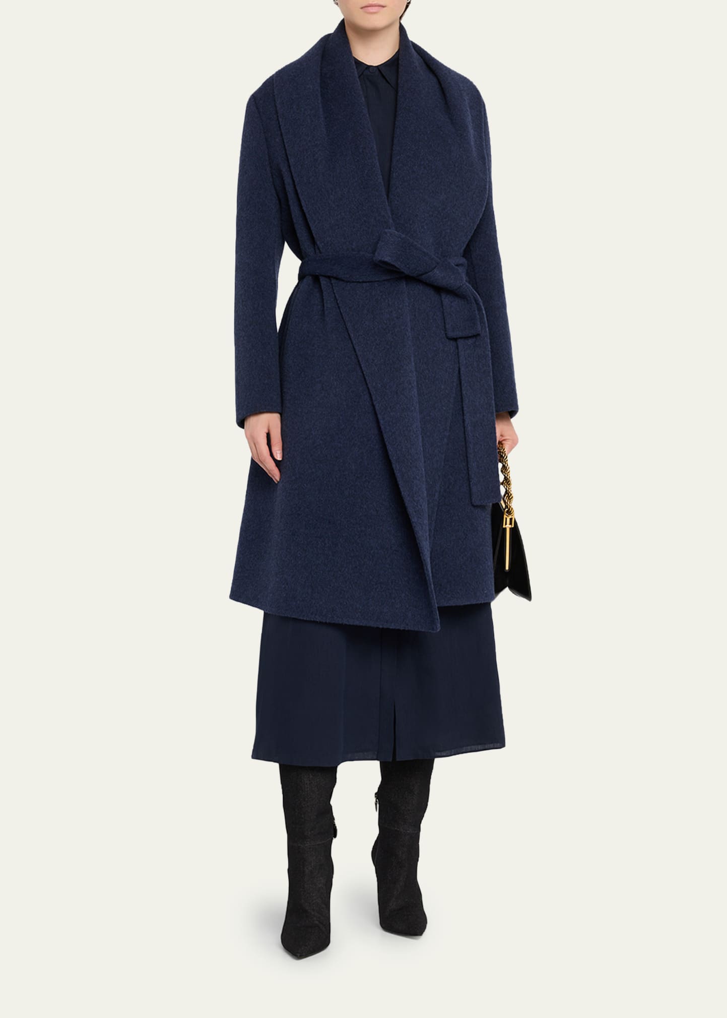 Kobi Halperin Yael Shawl-Collar Wrap Coat - Bergdorf Goodman