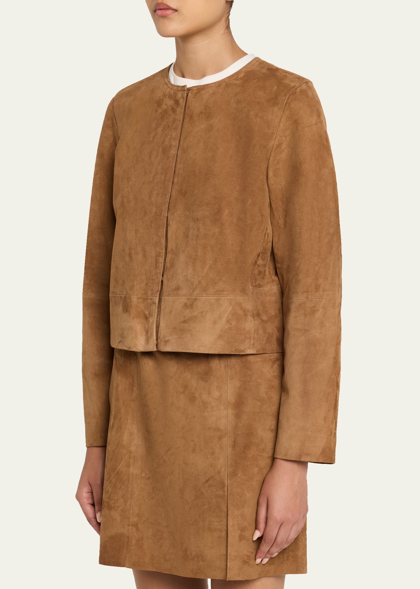 アウターその他 THEAIRTOWN  vintage suede crop coat(2 color) 4BFM172 Vince Cropped Suede Jacket - Bergdorf Goodman