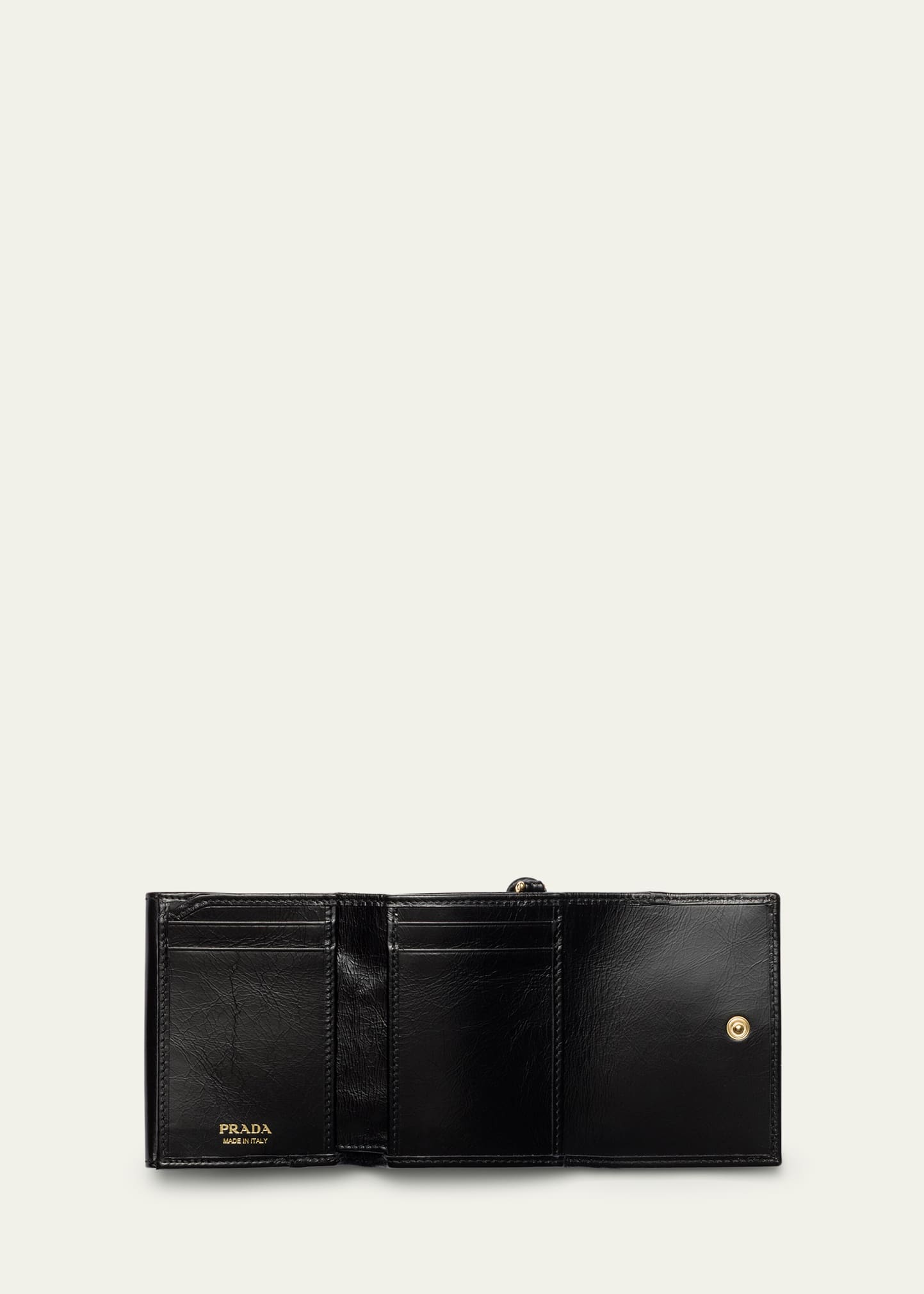Prada Soft Lux Trifold Leather Wallet - Bergdorf Goodman